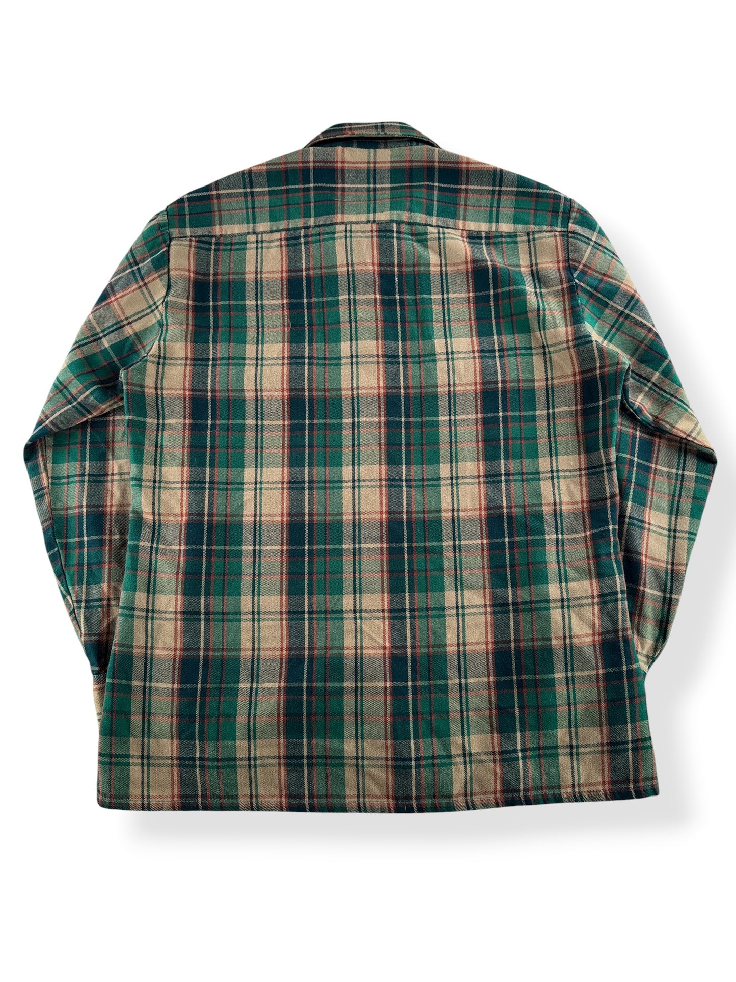 Back of Vintage 70s Acrylic Board Shirt SZ M
