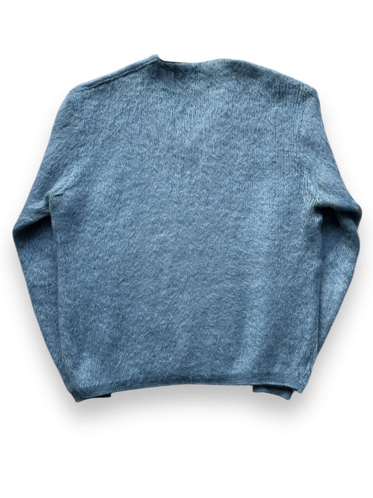 back of Vintage McGregor Powder Blue Mohair Sweater SZ XL