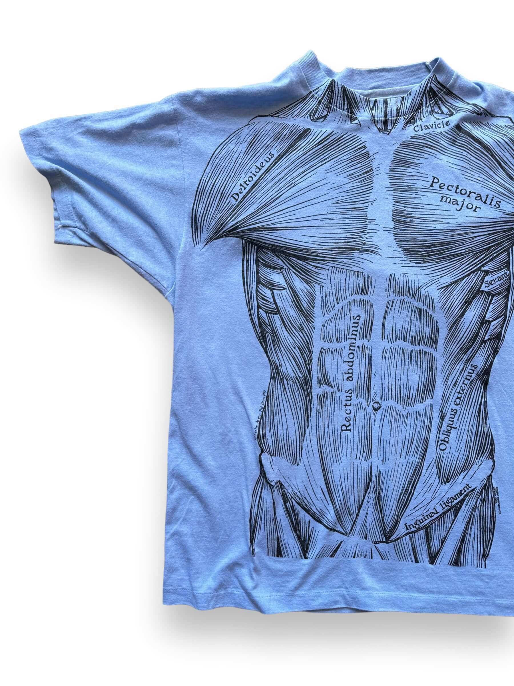 front right of Vintage Anatomical AOP Tee SZ M
