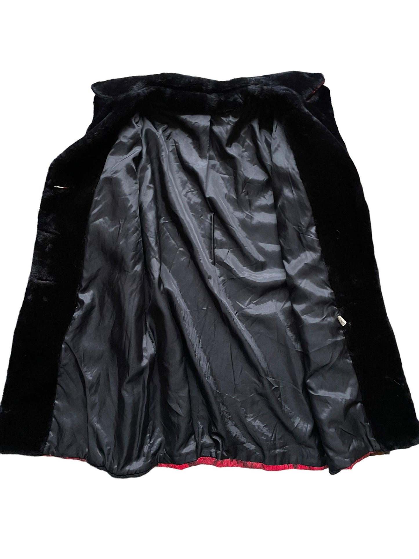 Open coat view of Vintage 1960s Tapestry Coat SZ M-L | Seattle True 1960s Vintage | Barn Owl Vintage Tapestry Coats