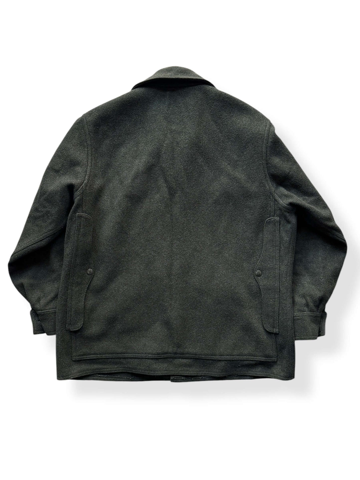 Back of Vintage Early 70s Era FIlson Forest Green Mackinaw SZ 46