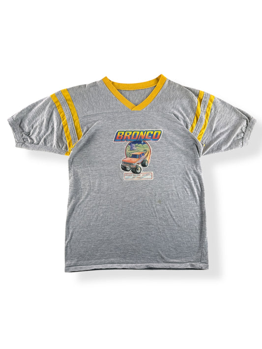 Front of Vintage Bronco Heatpressed Raglan SZ M