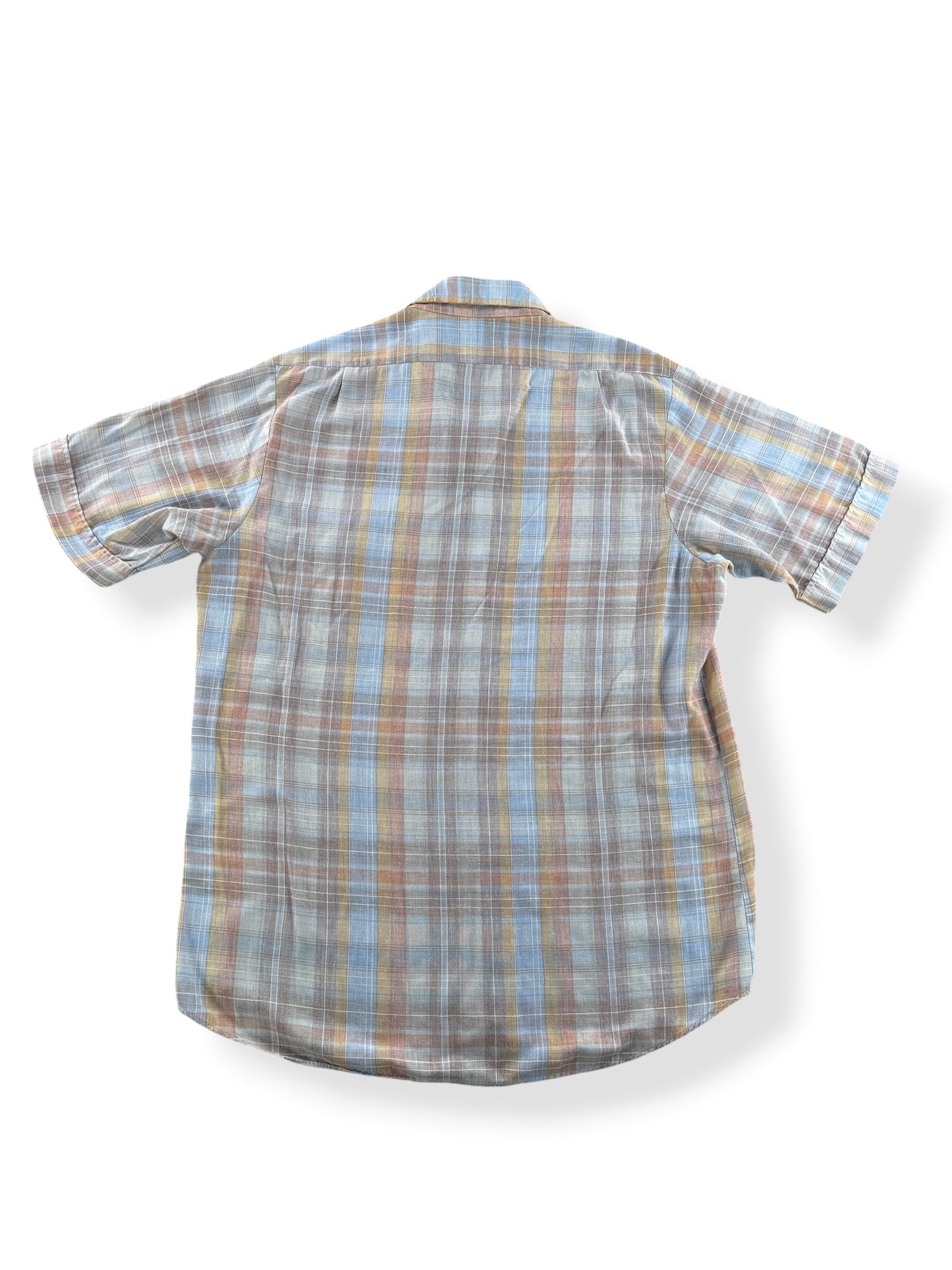Back of Vintage Levi's Plaid Short Sleeve Shirt SZ L