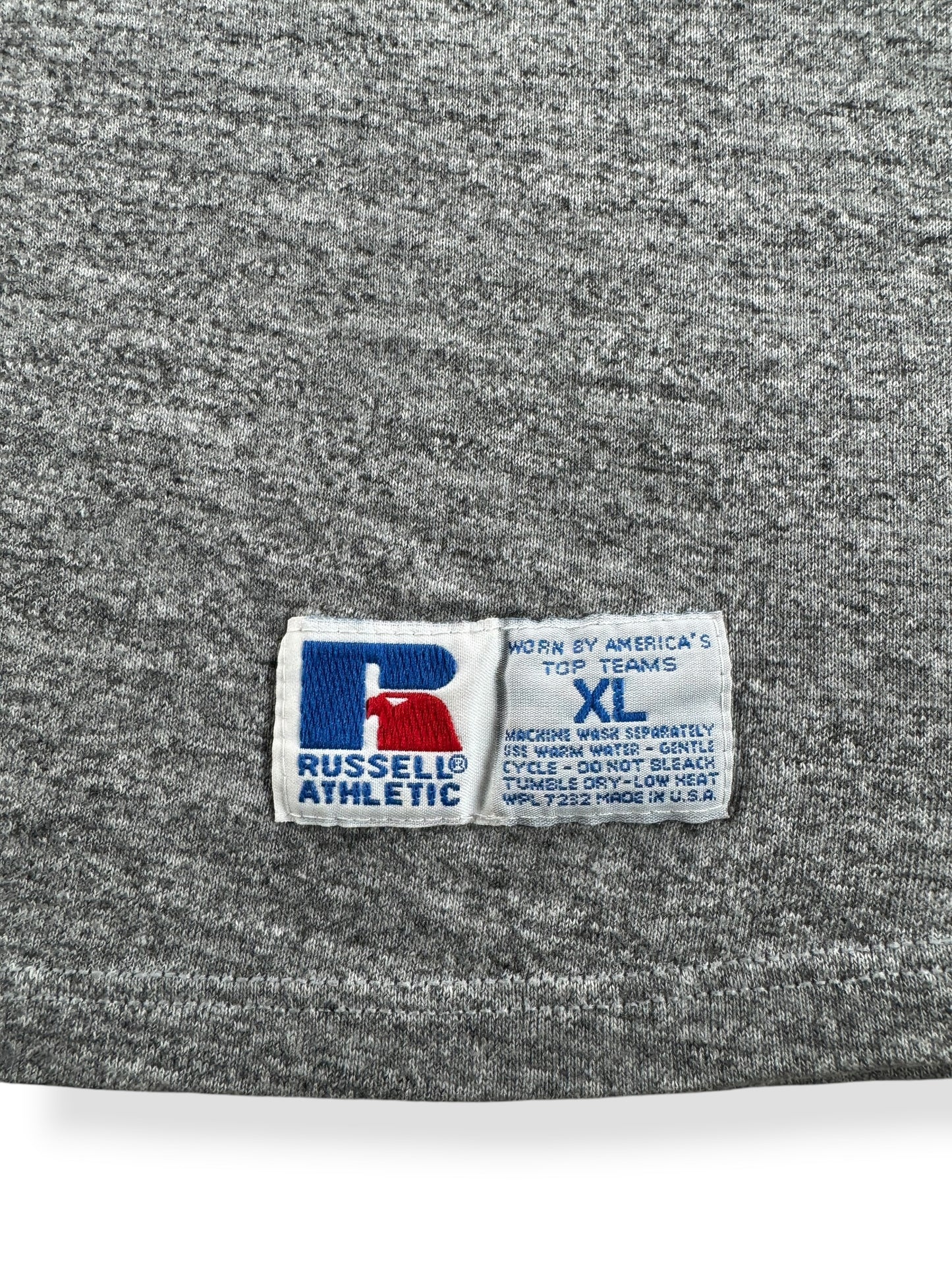 Tag on Vintage Miami Dolphins Russell Tee SZ XL (Fits L)