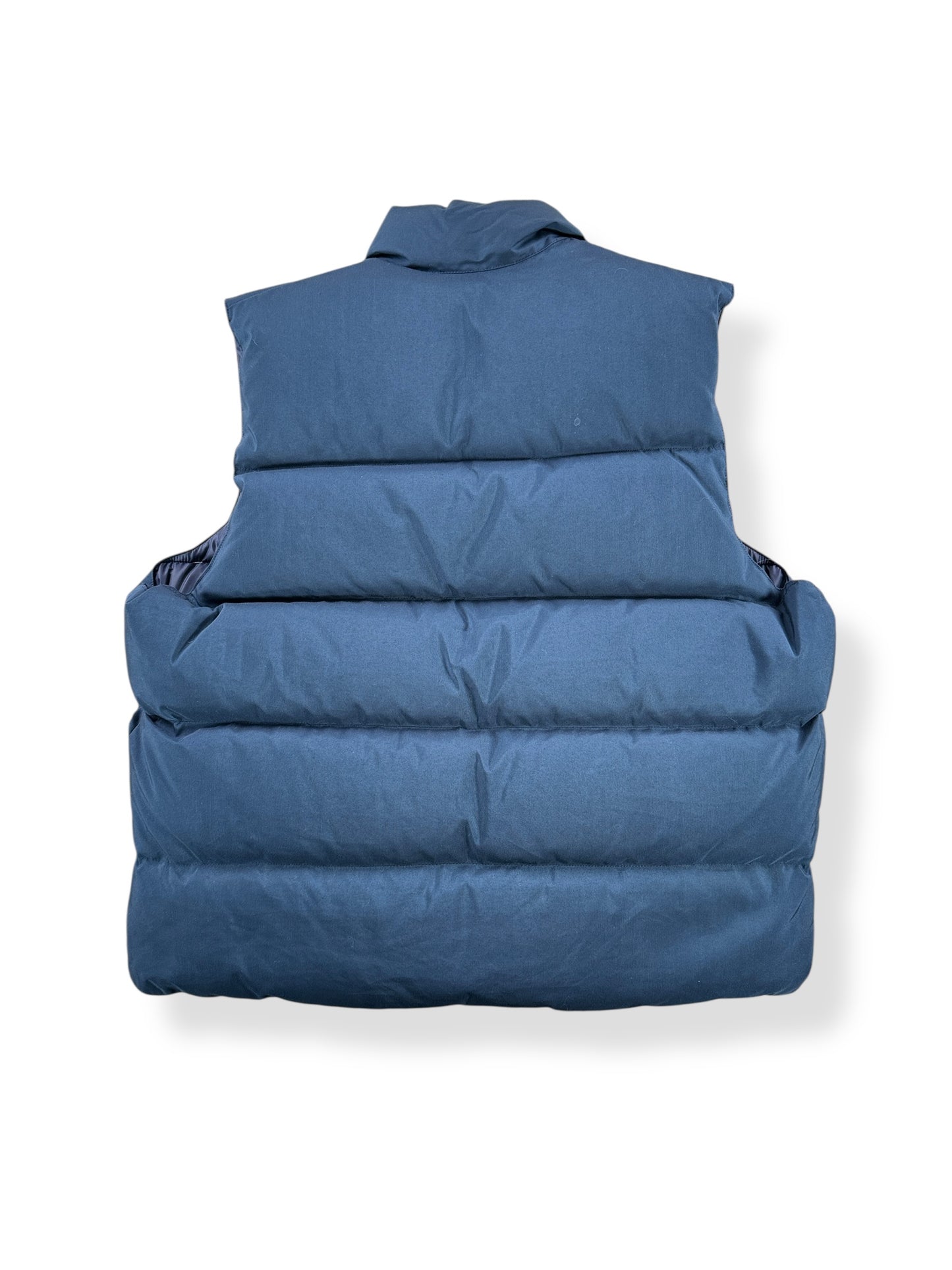 Back of Crescent Down Works Down Vest SZ XL