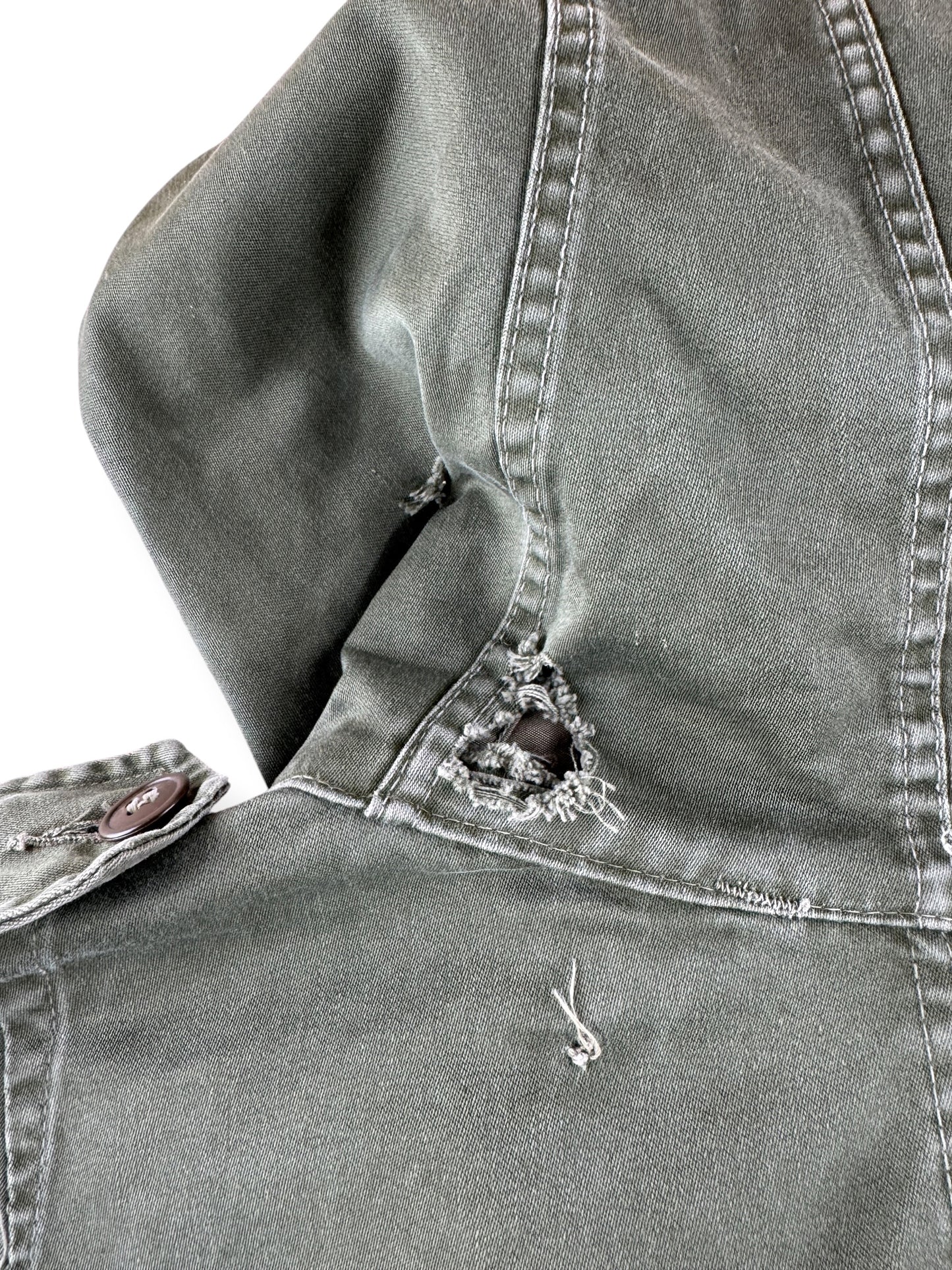 Hole on Hood of Vintage Military Fishtail Parka SZ M (Fits XXL) - AS IS