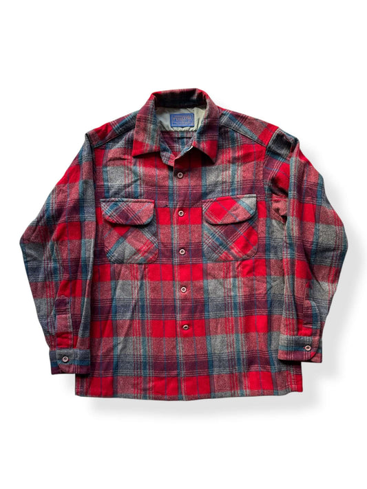Front of Vintage Pendleton Red and Blue Board Shirt SZ M