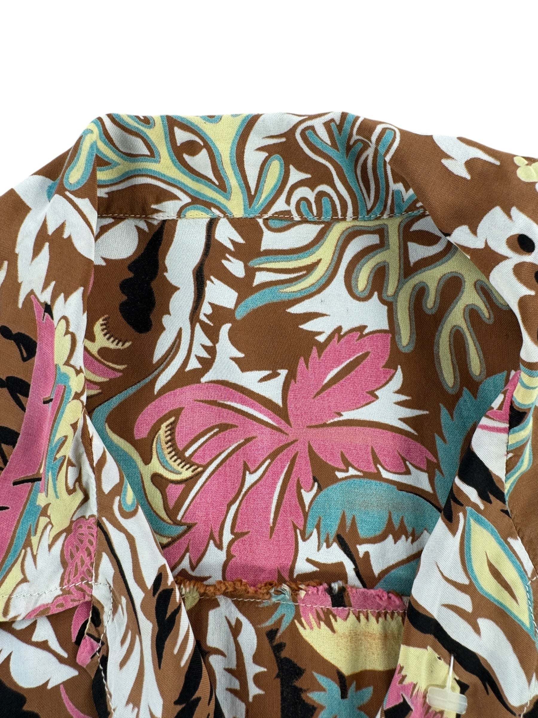 Collar on Vintage Ladies Aloha Shirt SZ S AS IS