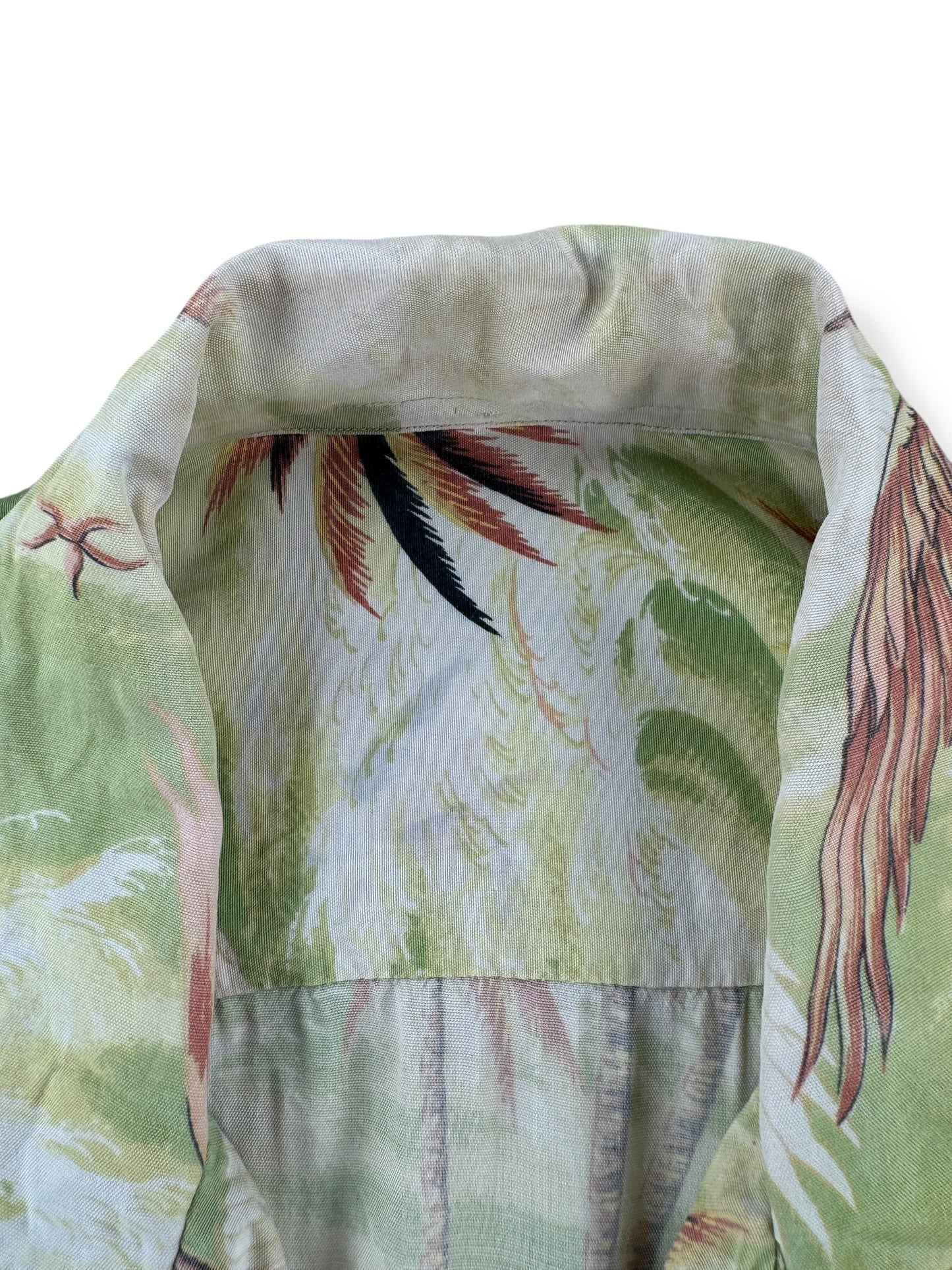 Missing Tag on Vintage Sparrows Unbranded Rayon Aloha Shirt SZ M