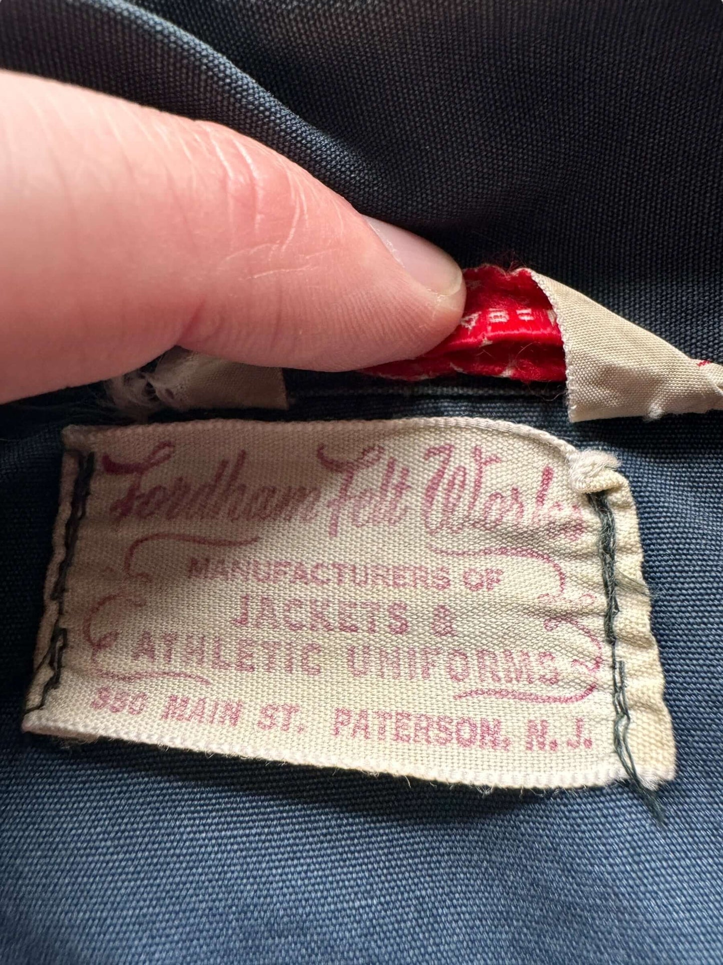 Tag on Vintage Dan River 68 Trojans Jacket SZ S AS IS