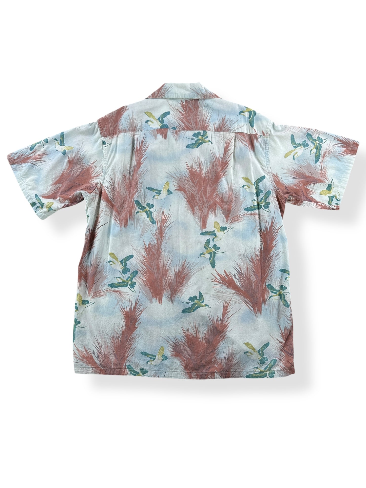 Back of Vintage National Shirt Company Cotton Aloha Shirt SZ M