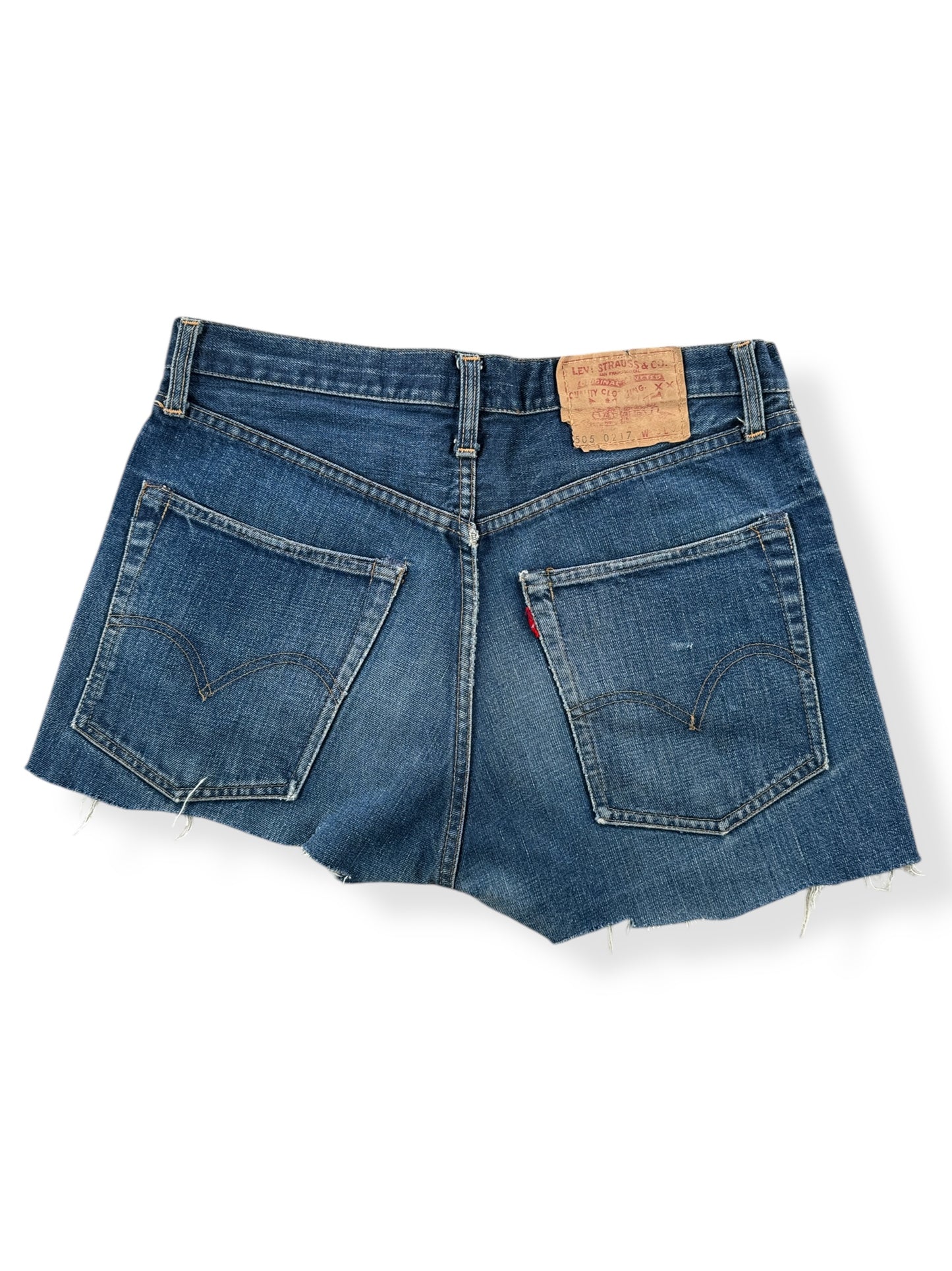 Back of Vintage Levi's 5050217XX Cutoff Shorts W31