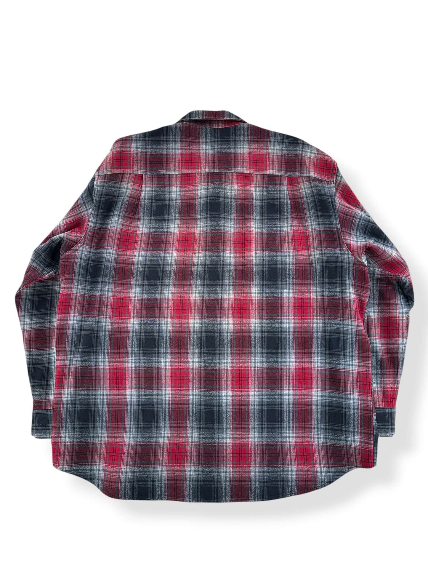 Back of Vintage Pendleton Outdoorsman Red & Black Flannel SZ XL