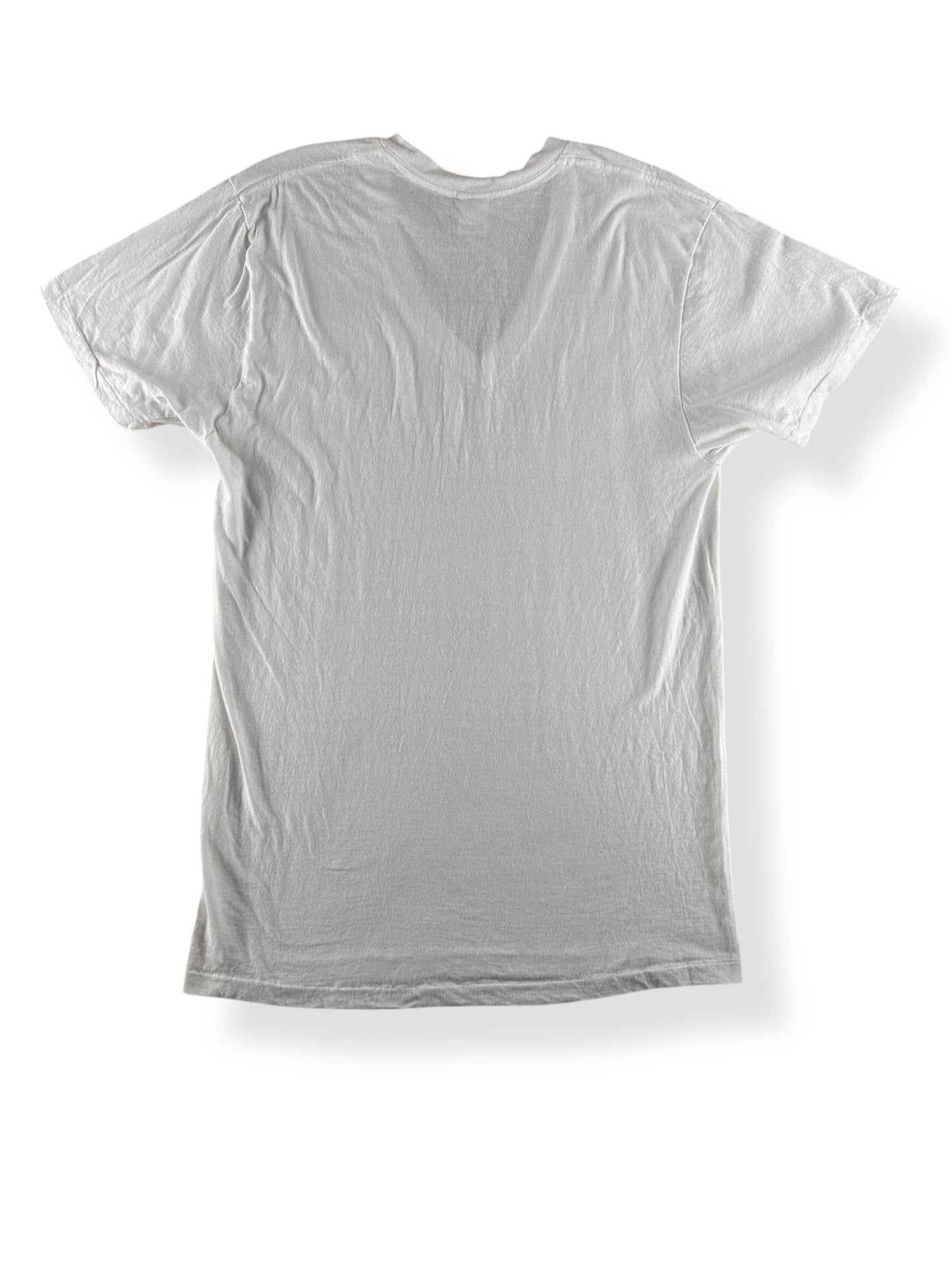 Back of Vintage Royal Comfort 100% Cotton White V-Neck Tee SZ M