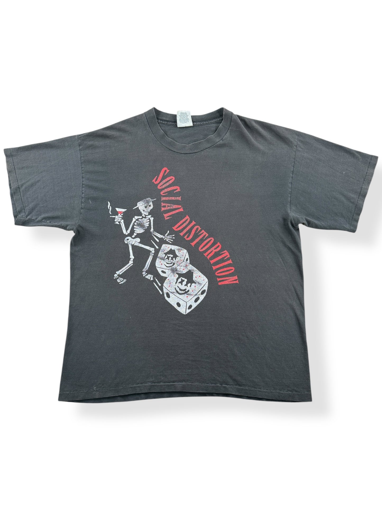 Front of Vintage 1992 Social Distortion Bad Luck Tour Tee SZ XL