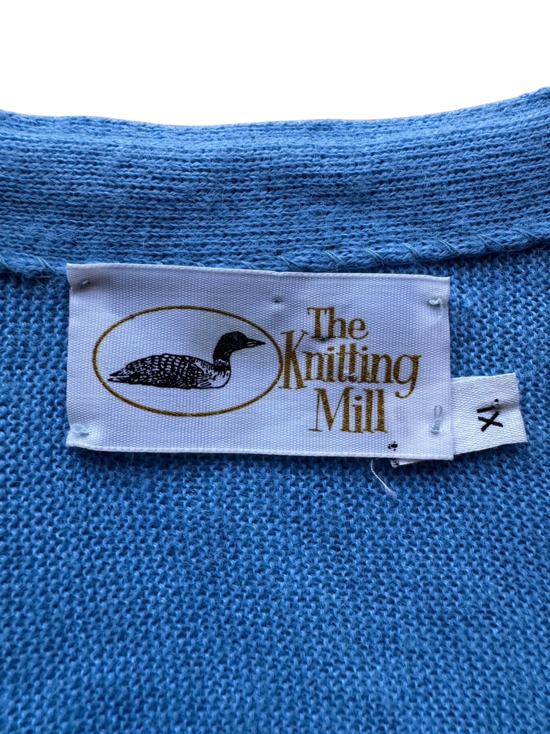 Tag on Knitting Mill Blue Cardigan SZ XL