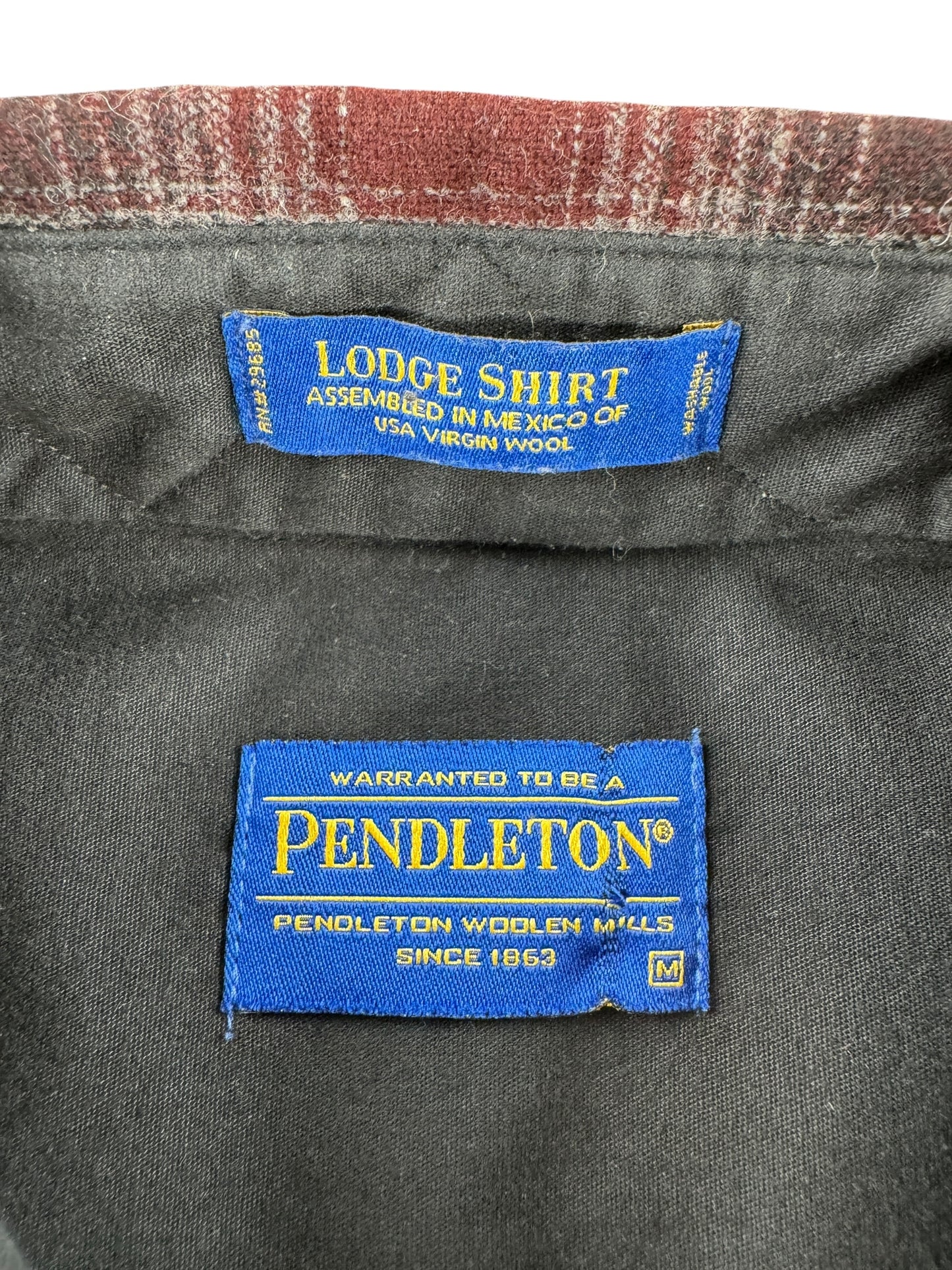 Tag on Vintage Pendleton Lodge Shirt SZ M