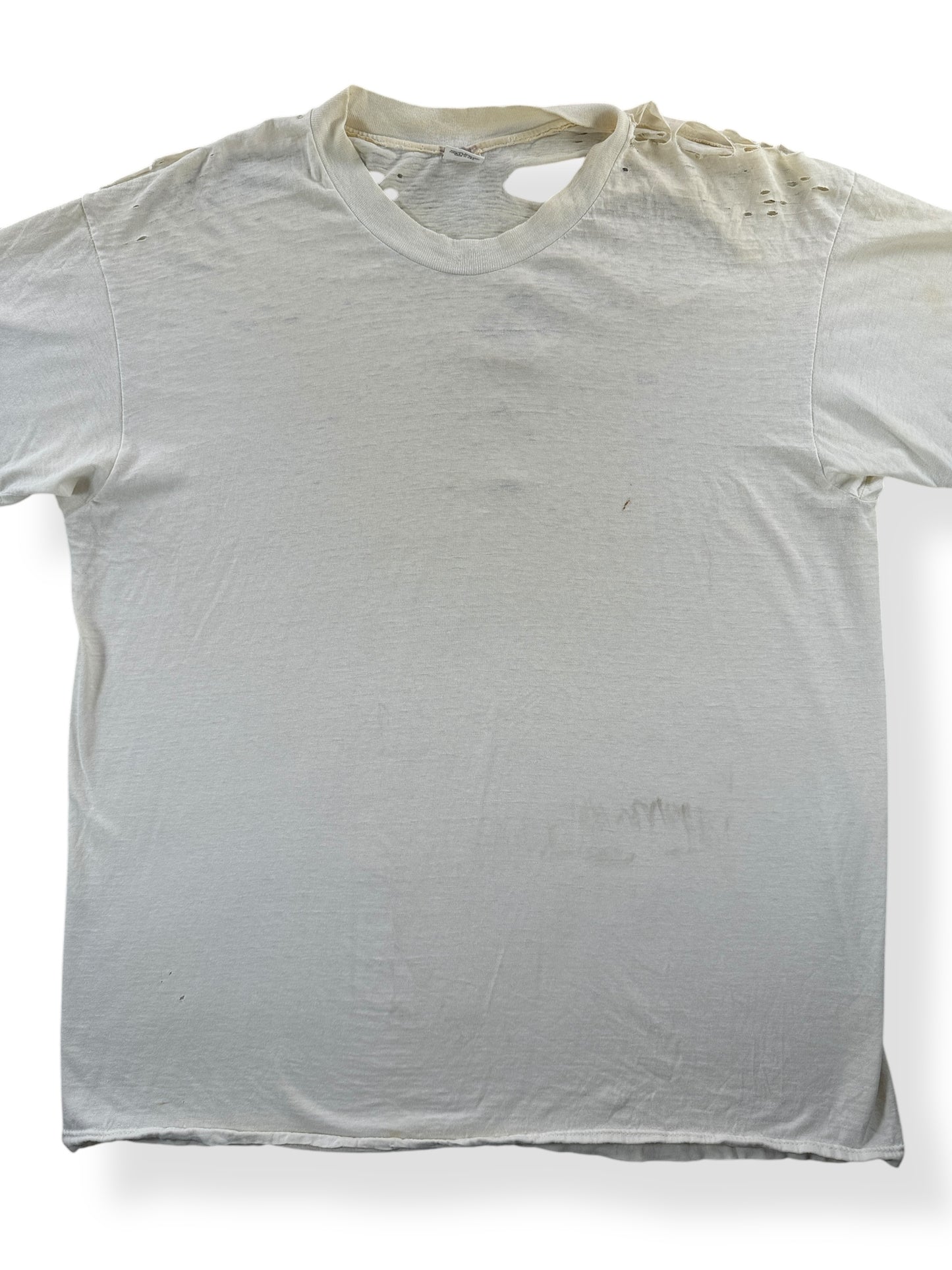 Front Close Up of Vintage Hanes Blank Thrasher Tee A SZ XL