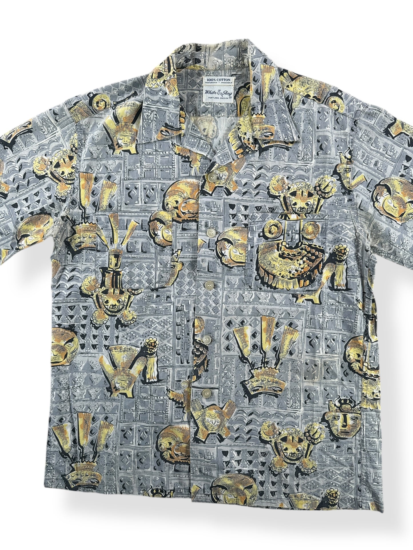 Vintage White Stag Aloha Shirt SZ M