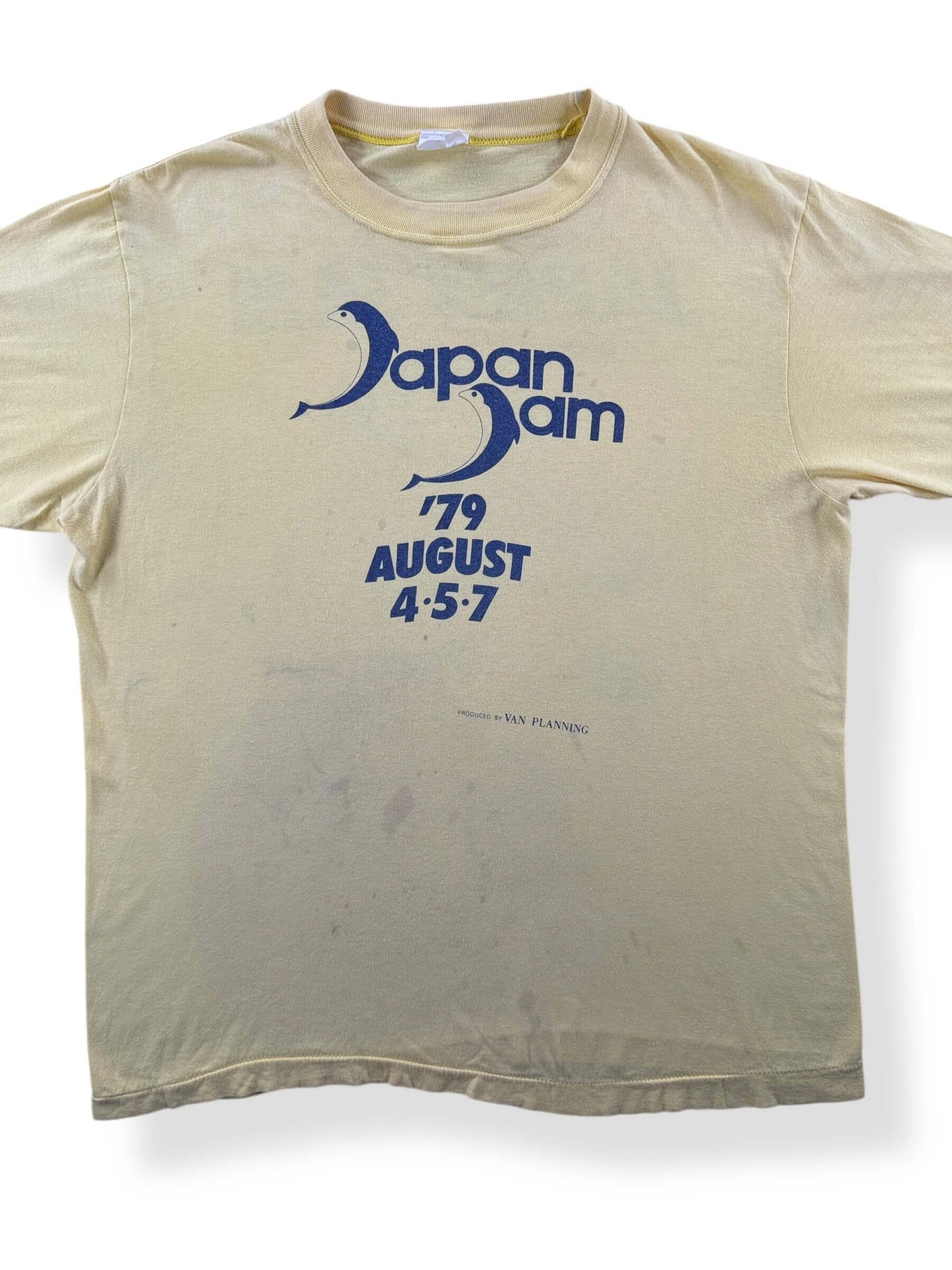 Front Close Up of Vintage 70’s Japan Jam Band Tee SZ L