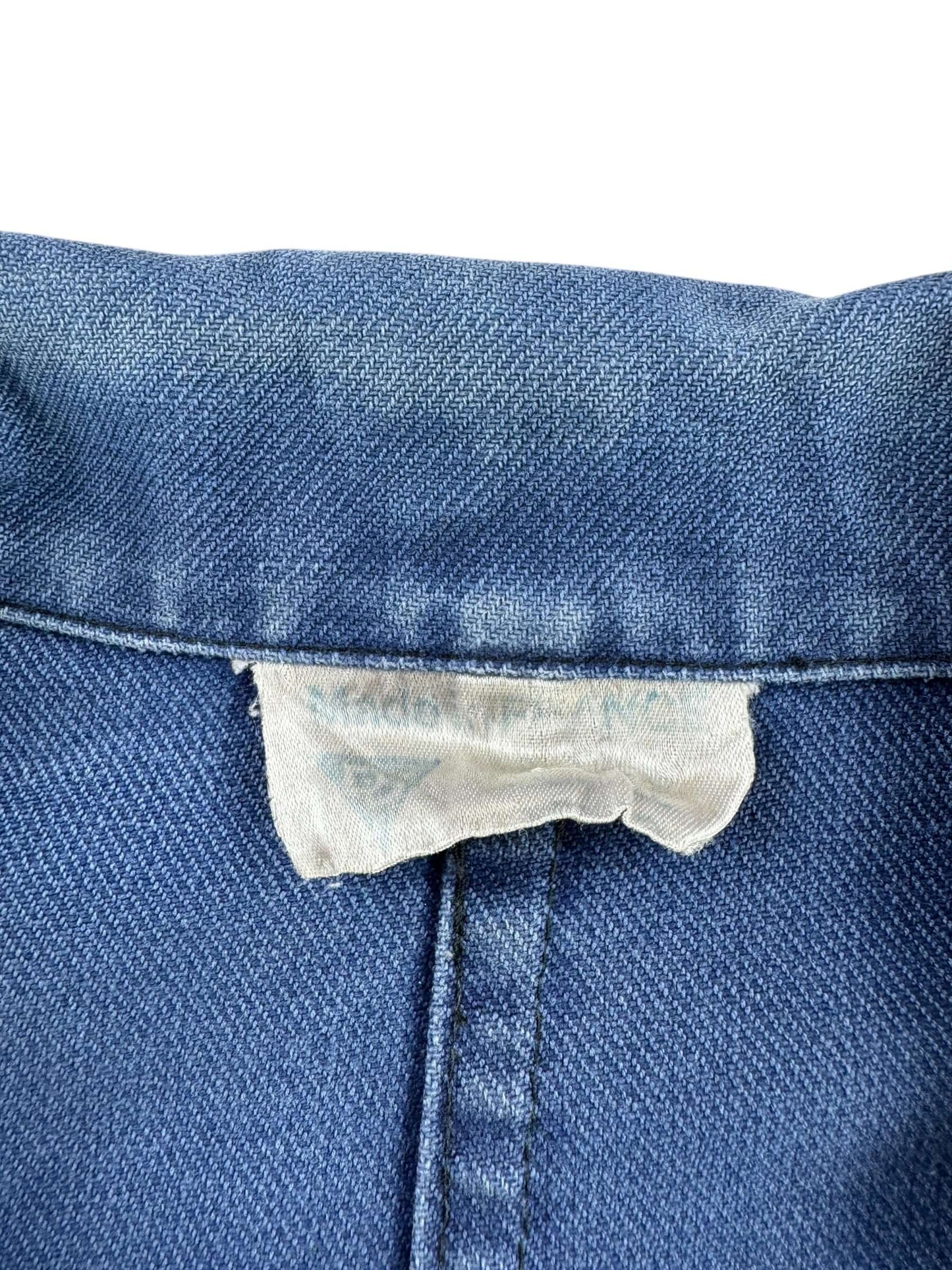 Tag on Vintage French Chore Coat SZ L