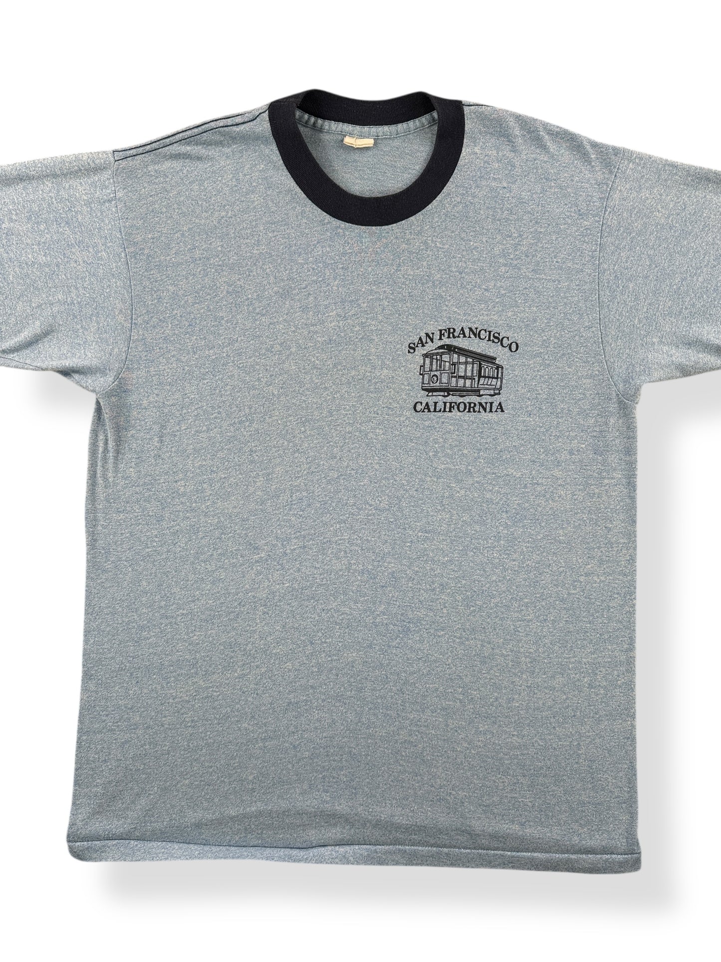 Front Close Up of Vintage San Francisco Ringer Tee SZ M