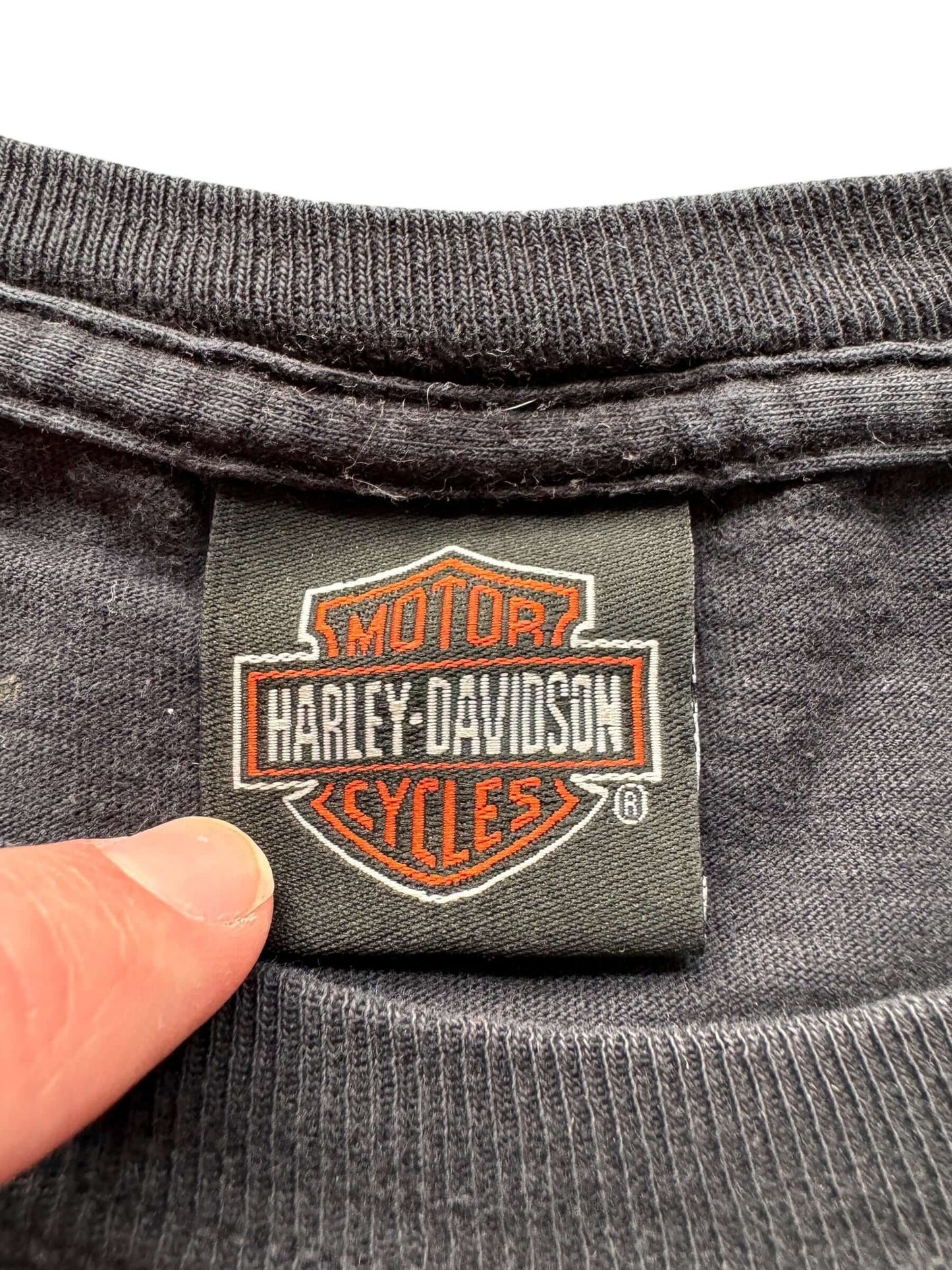 Tag on 2015 Gail's Harley Davidson St Louis MO Tee SZ L