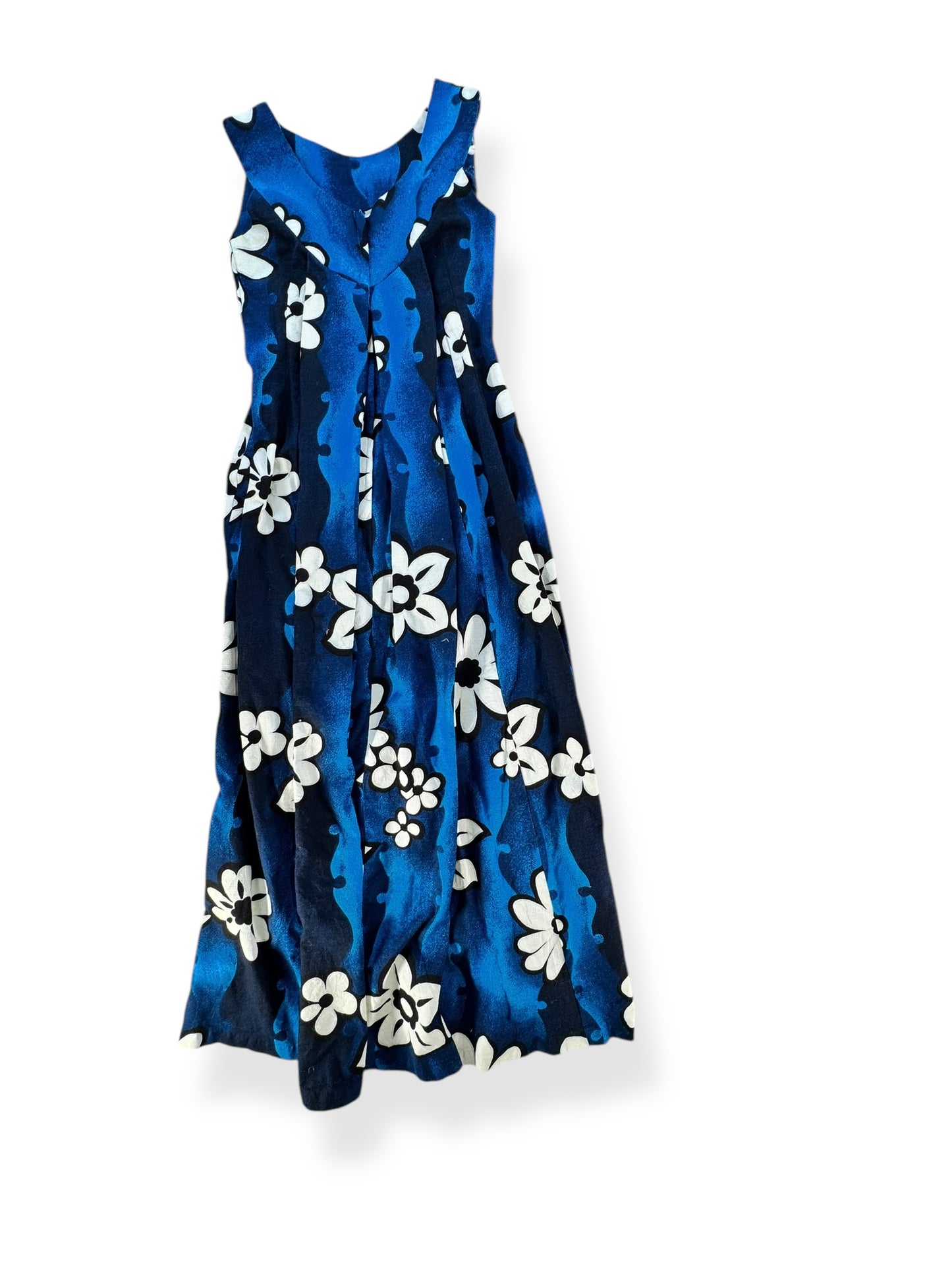 Back view of 1960s Surfside Sportswear Aloha Dress S-M