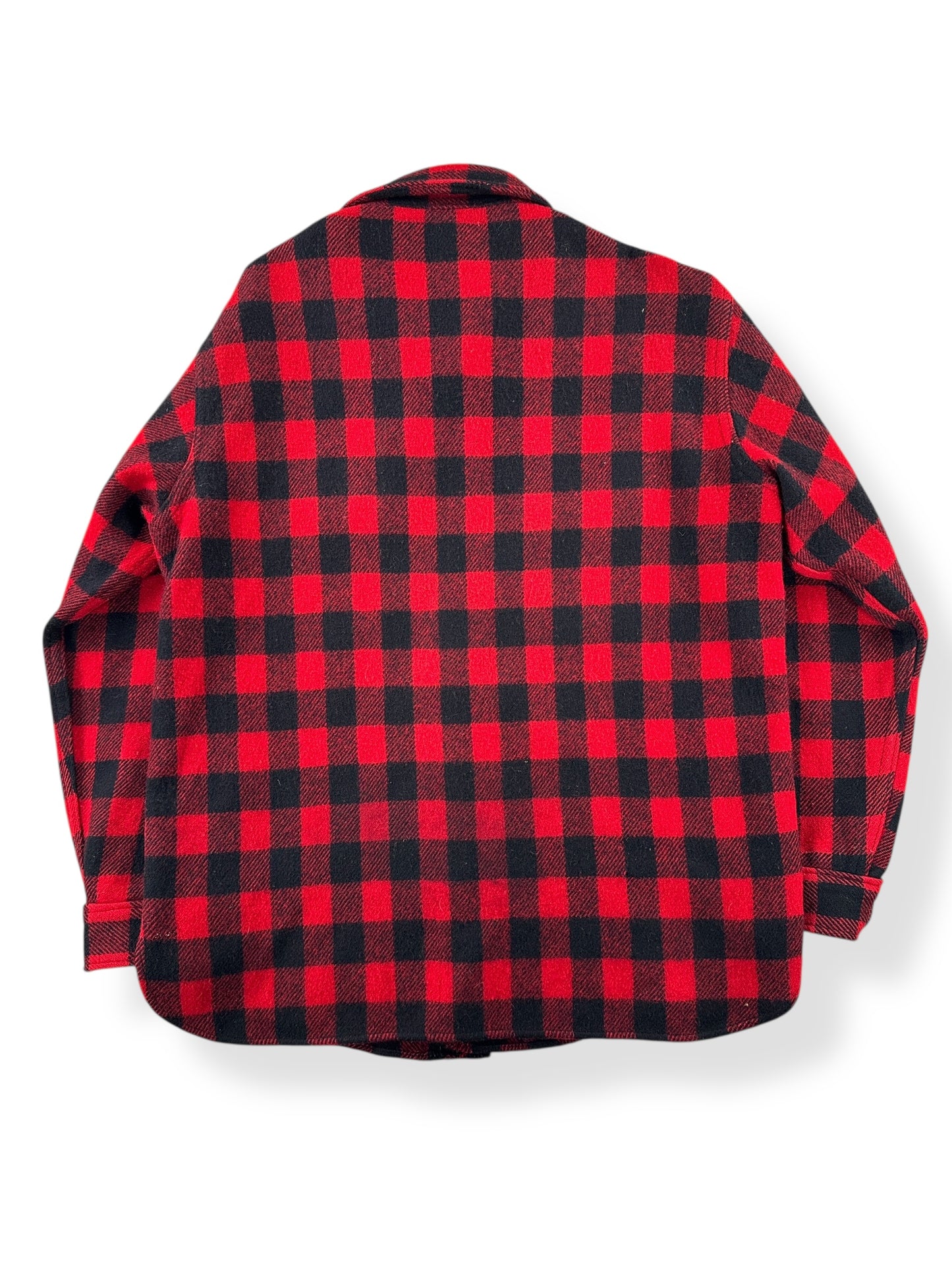 Back of Vintage Woolrich Buffalo Plaid Flannel SZ XL