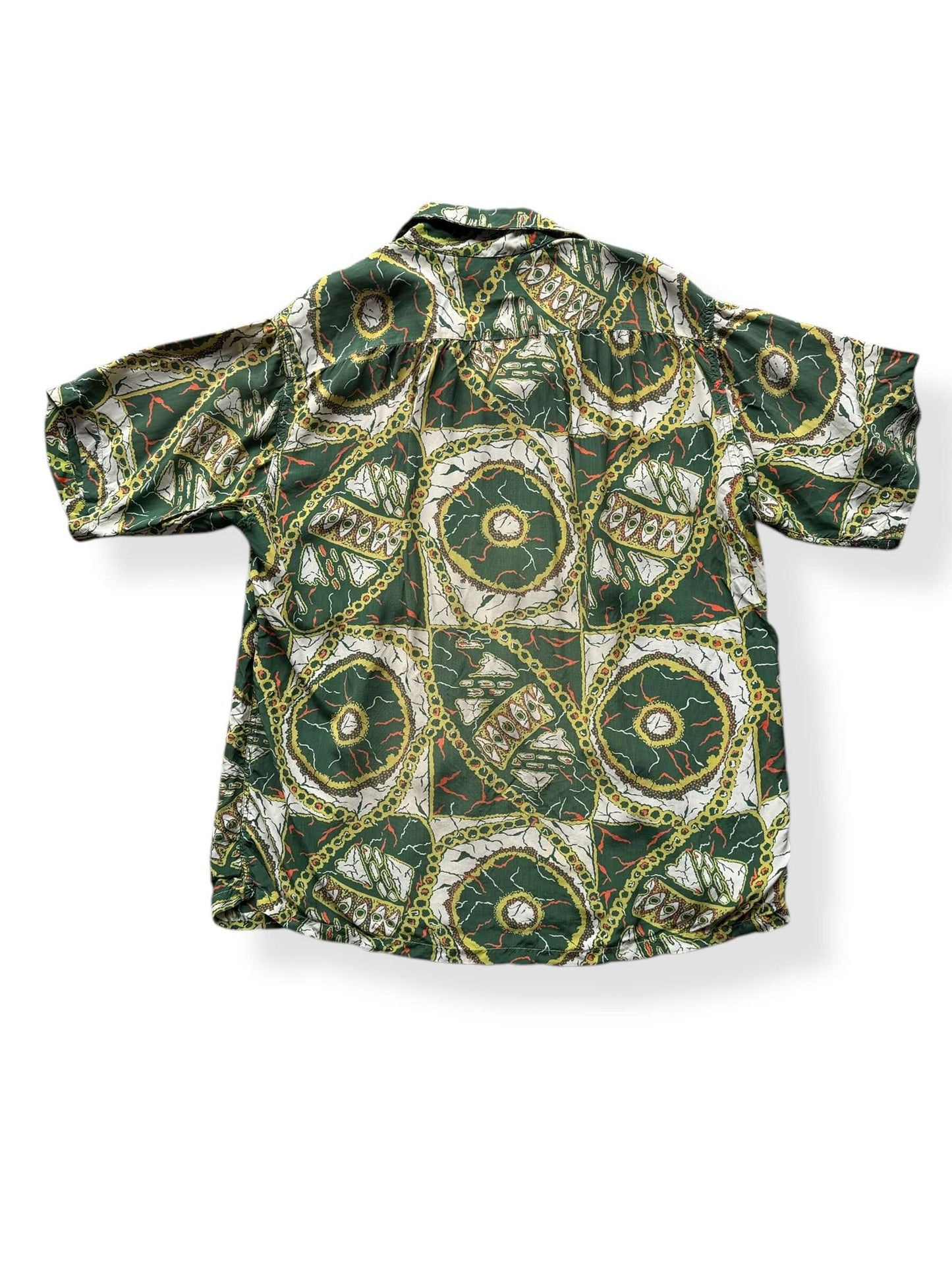 Back of Vintage Holiday Aloha Shirt SZ L