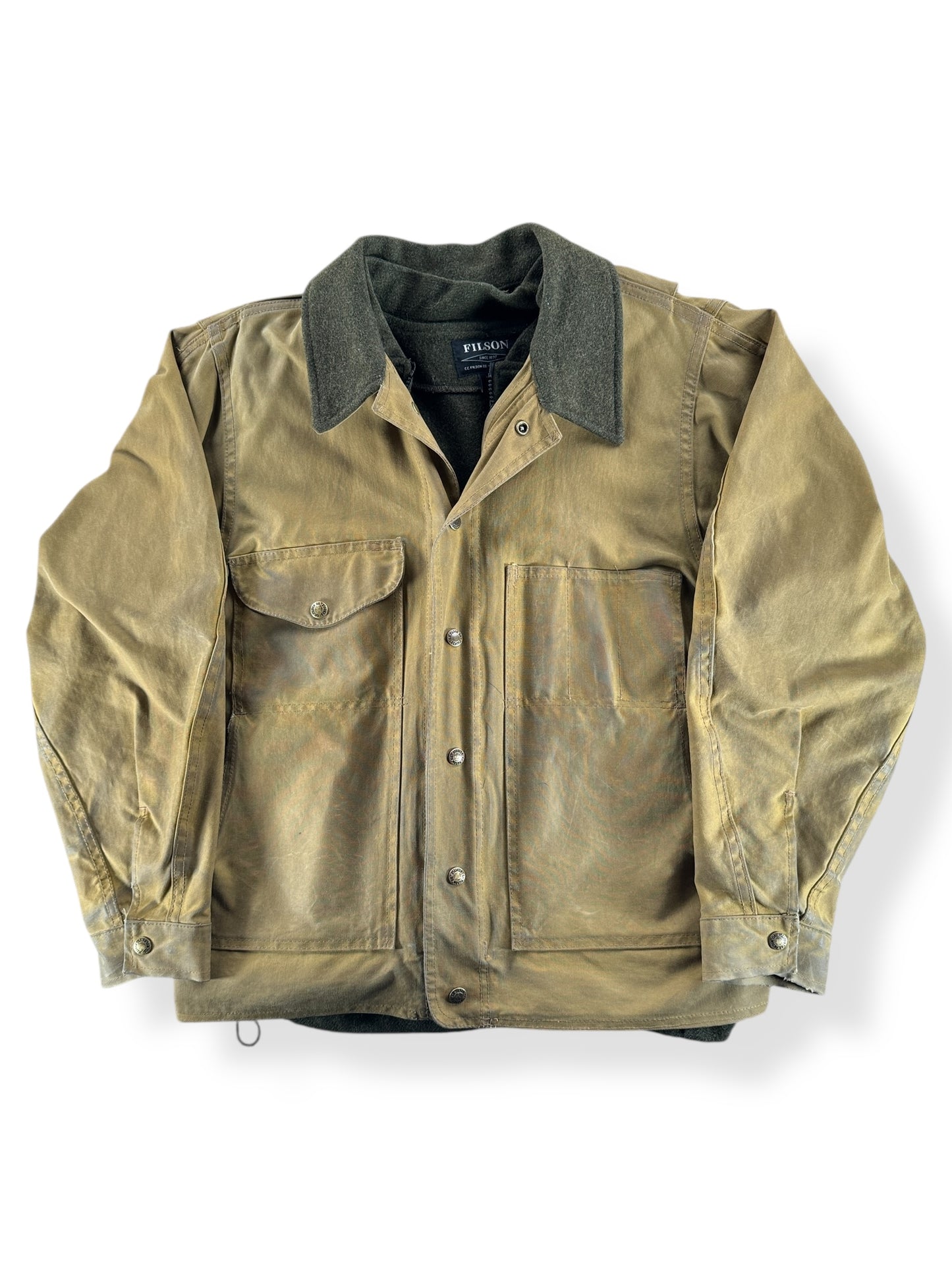 Front of Modern Filson Tin Cloth Jacket With Liner SZ M