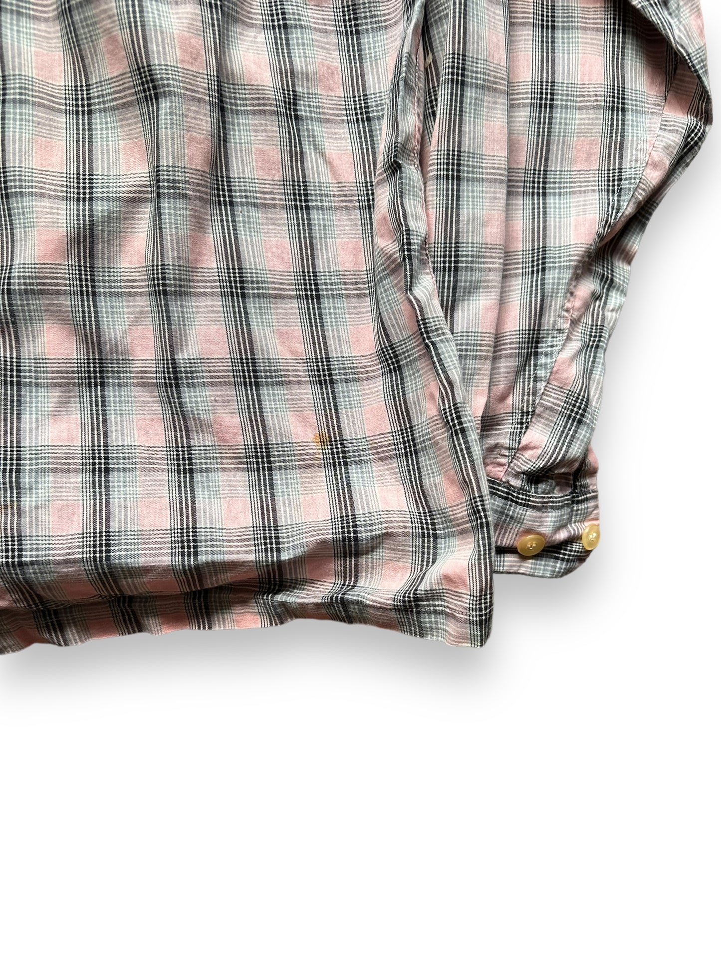 Small Stain on Rear of Vintage Penney's Towncraft Wrinkl-Shed Shirt SZ S | Vintage Rockabilly Shirt Seattle | Barn Owl Vintage Seattle