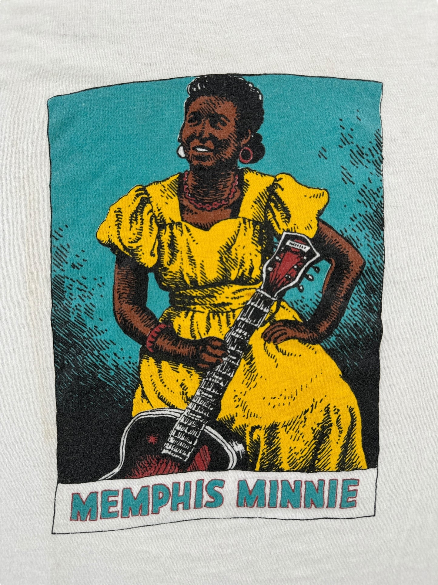 Front Graphic of Vintage R. Crumb Memphis Minnie Tee SZ M