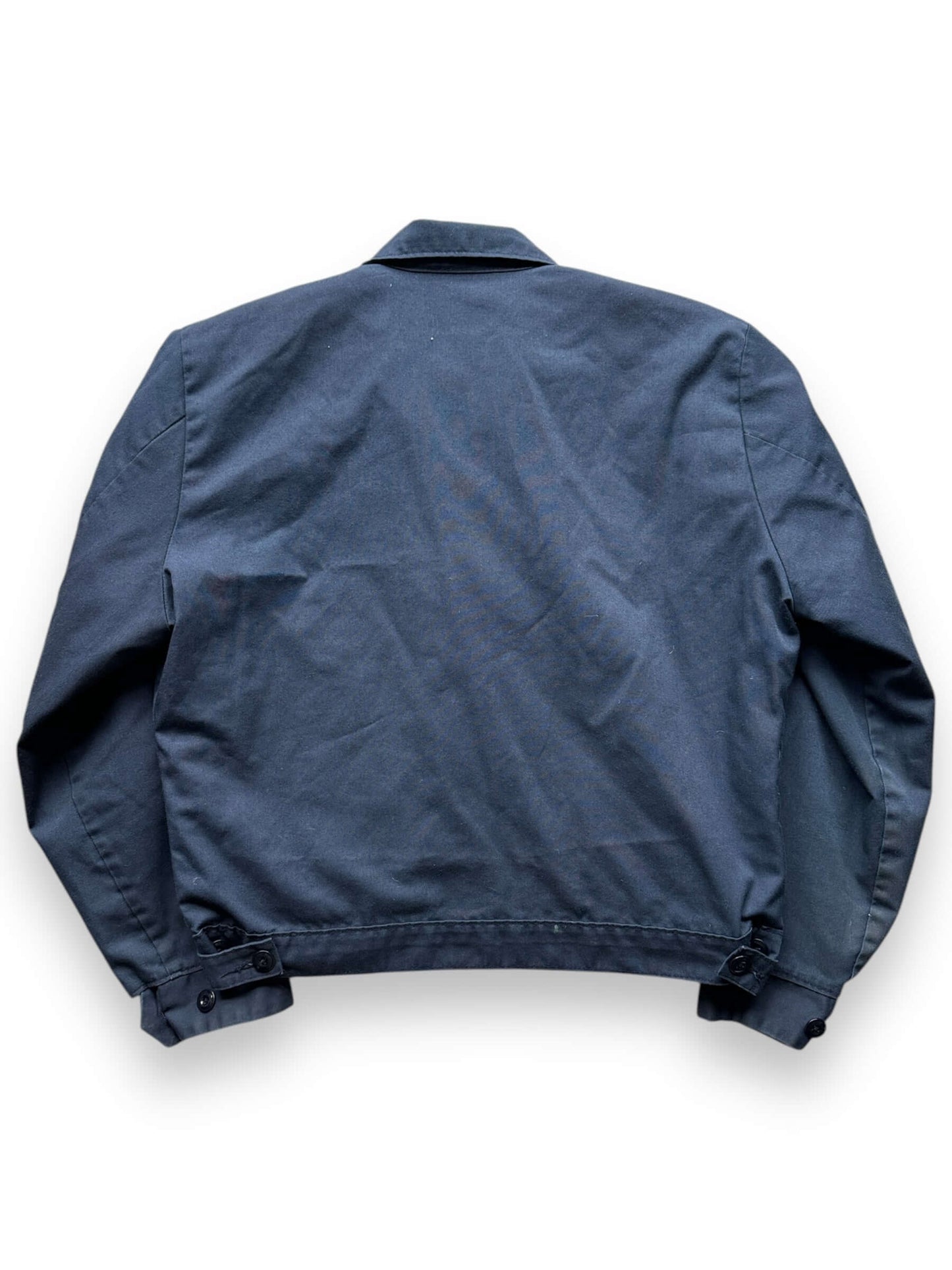 back of Vintage MG Brassard Quilted Lined Gas Station Jacket SZ 42 RG