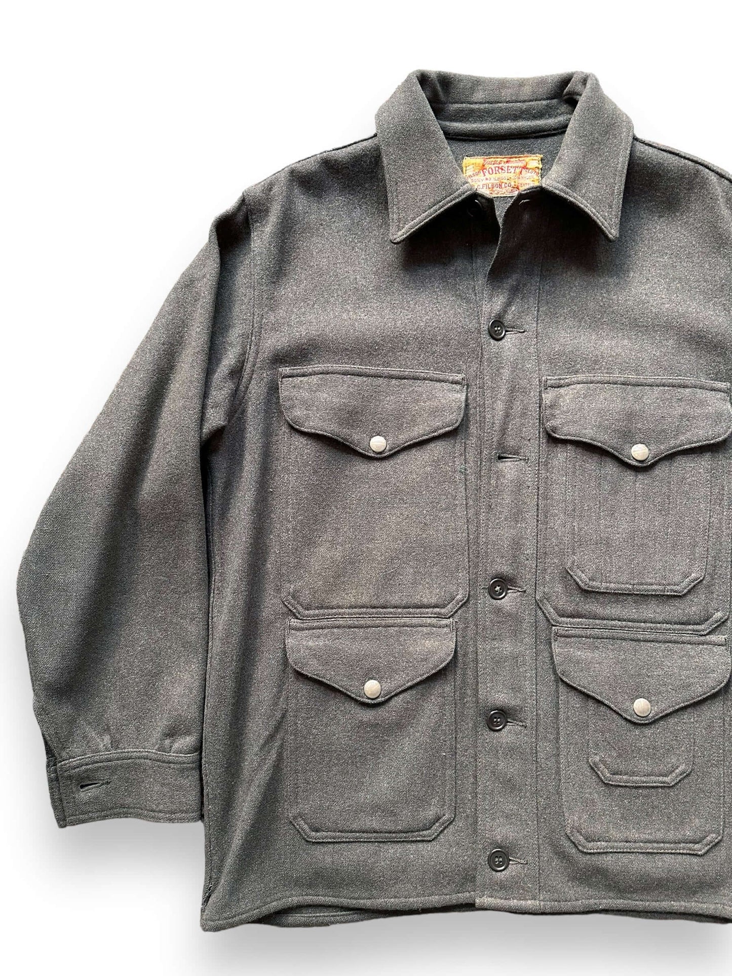 front right of Vintage Union Made Forsett Filson Mackinaw Cruiser SZ 36