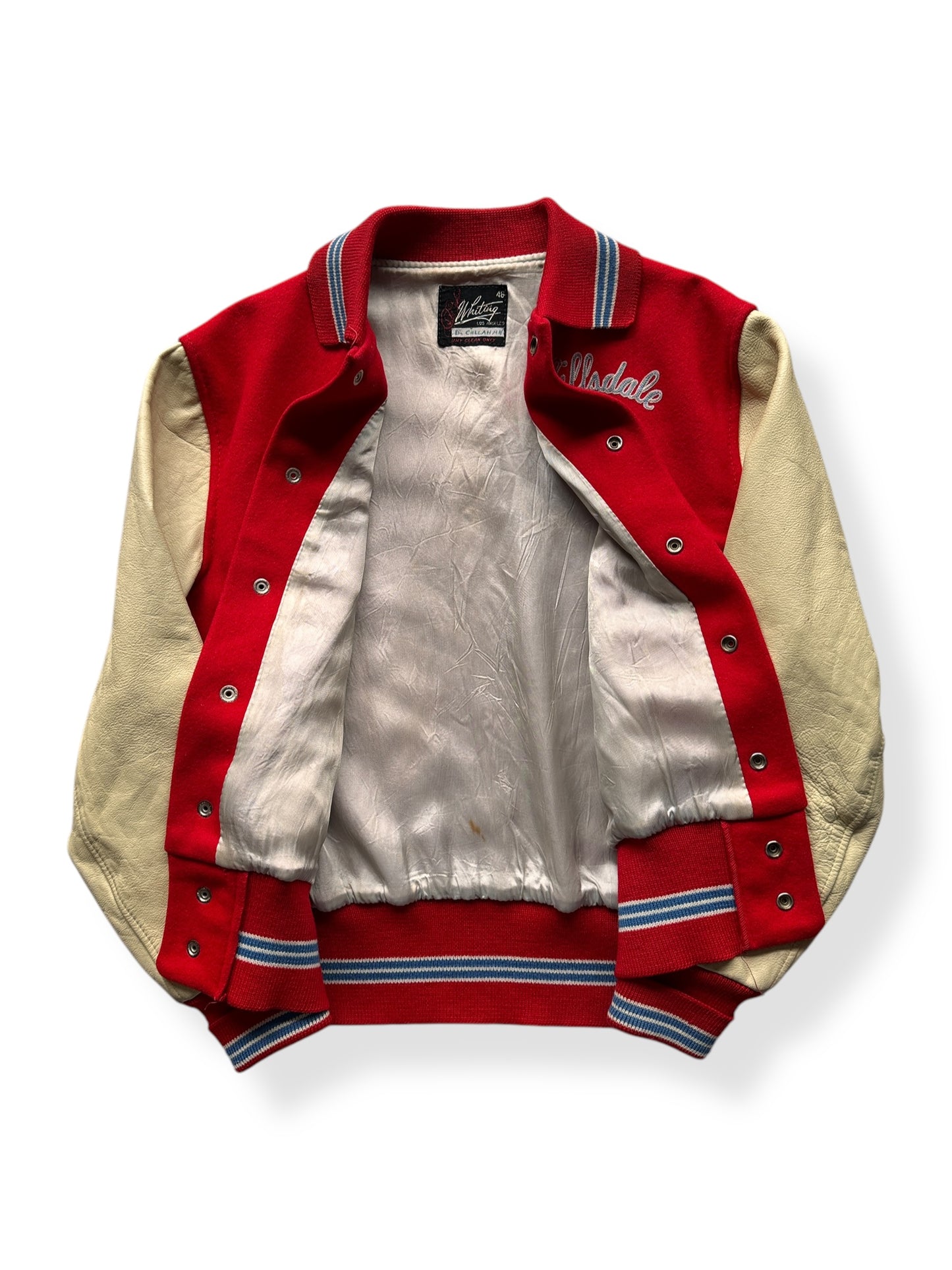 Inside of Vintage Hillsdale Varsity Jacket SZ 46
