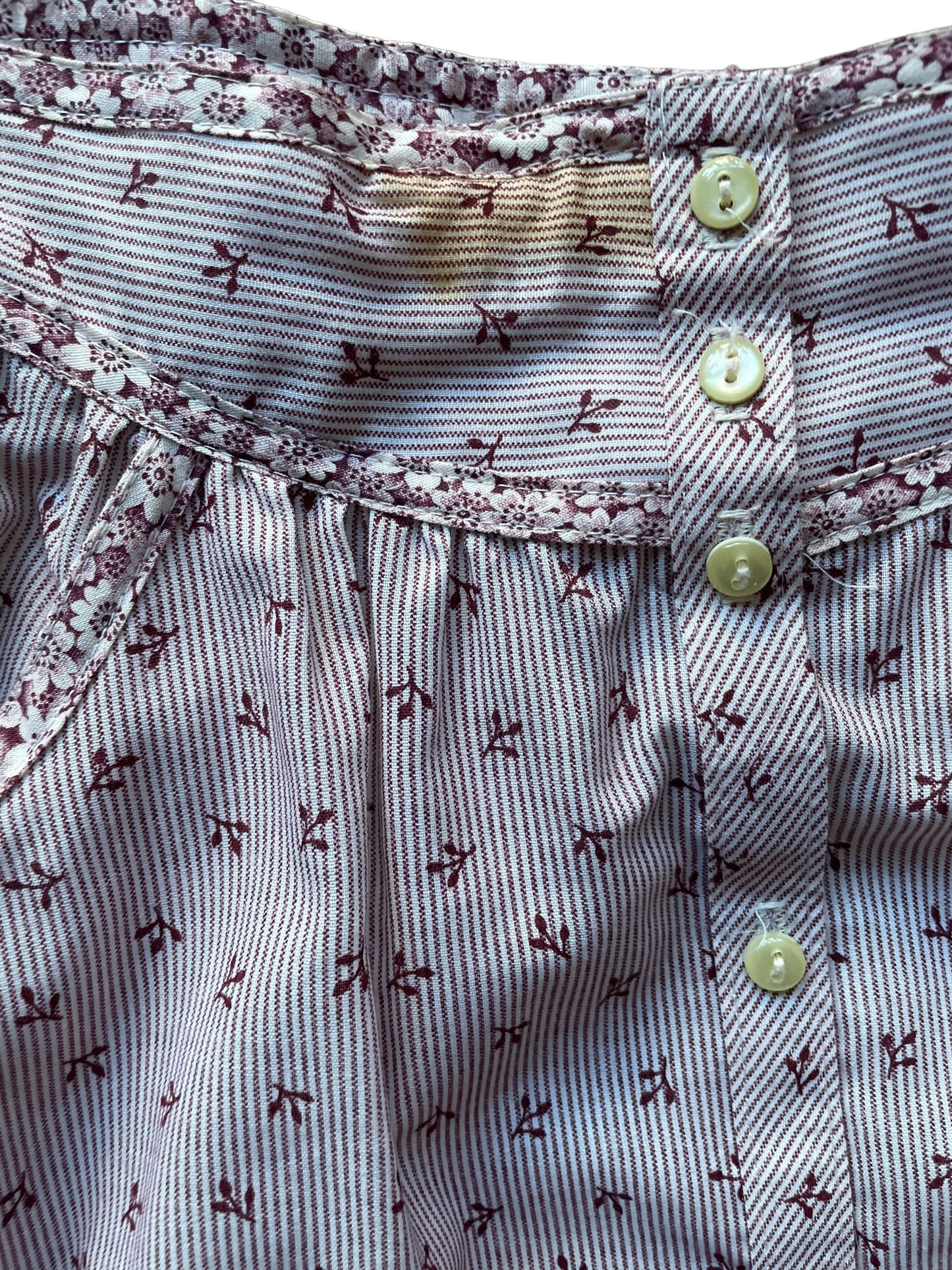 Stain view of 1980s Jessica's Gunnies Deadstock Calico Skirt SZ S