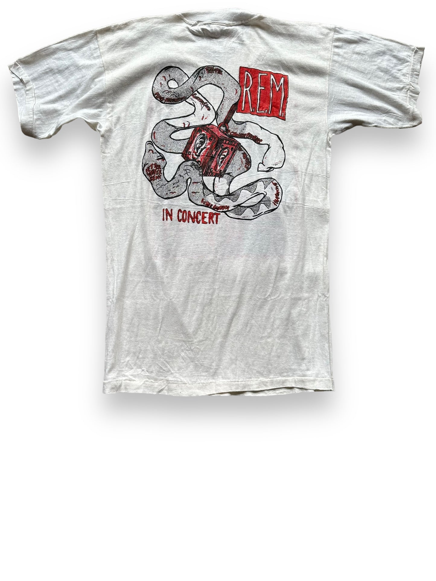 Rear View of Vintage REM Reckoning Bootleg Tee SZ XL | Barn Owl Vintage Clothing | Vintage Athens Georgia Rock Tees Seattle