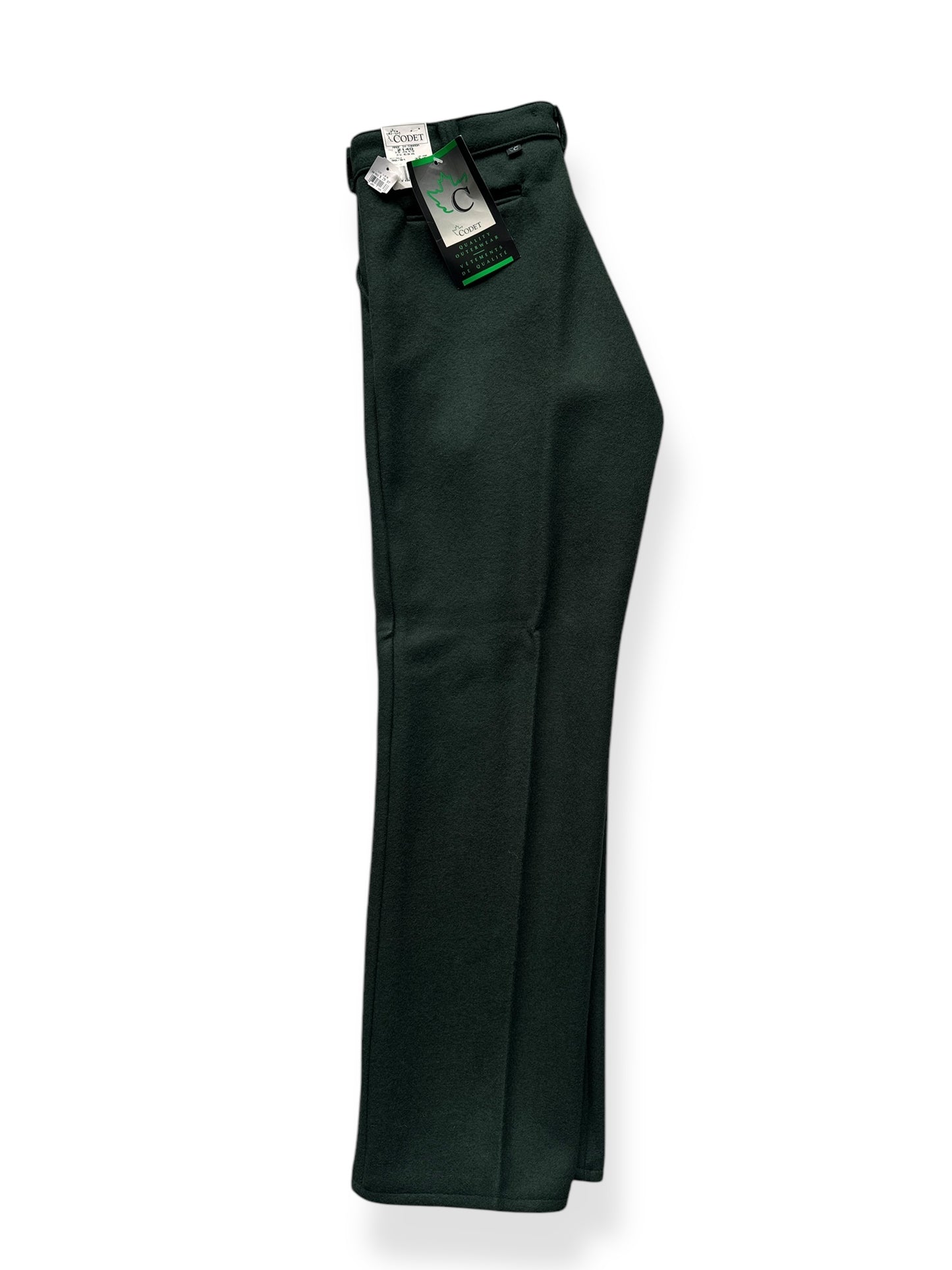Unfolded NOS Codet Green Wool Trousers W36