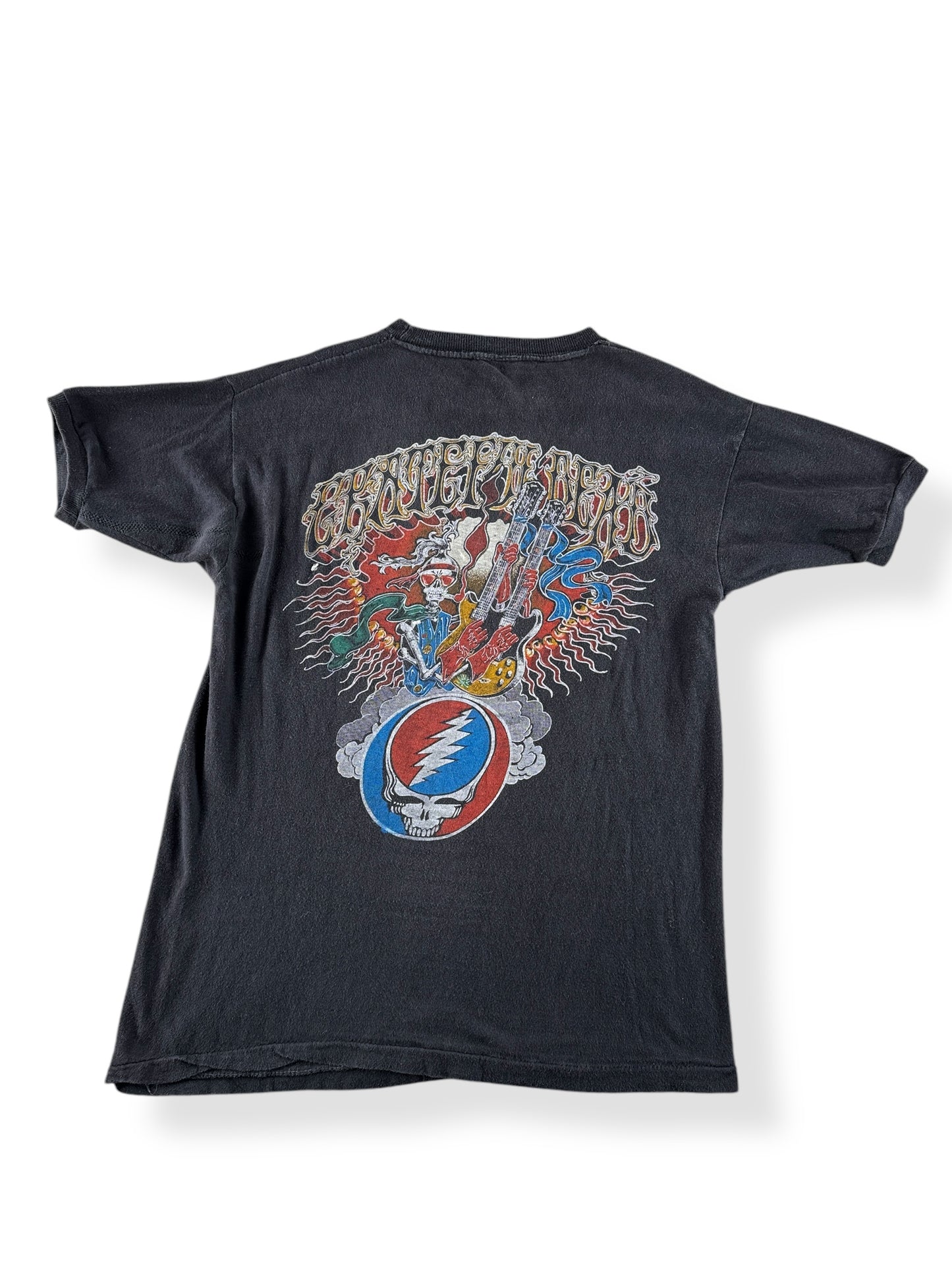 Back of Vintage Repaired 79 Live Grateful Dead Two Sided Bertha Tee SZ M