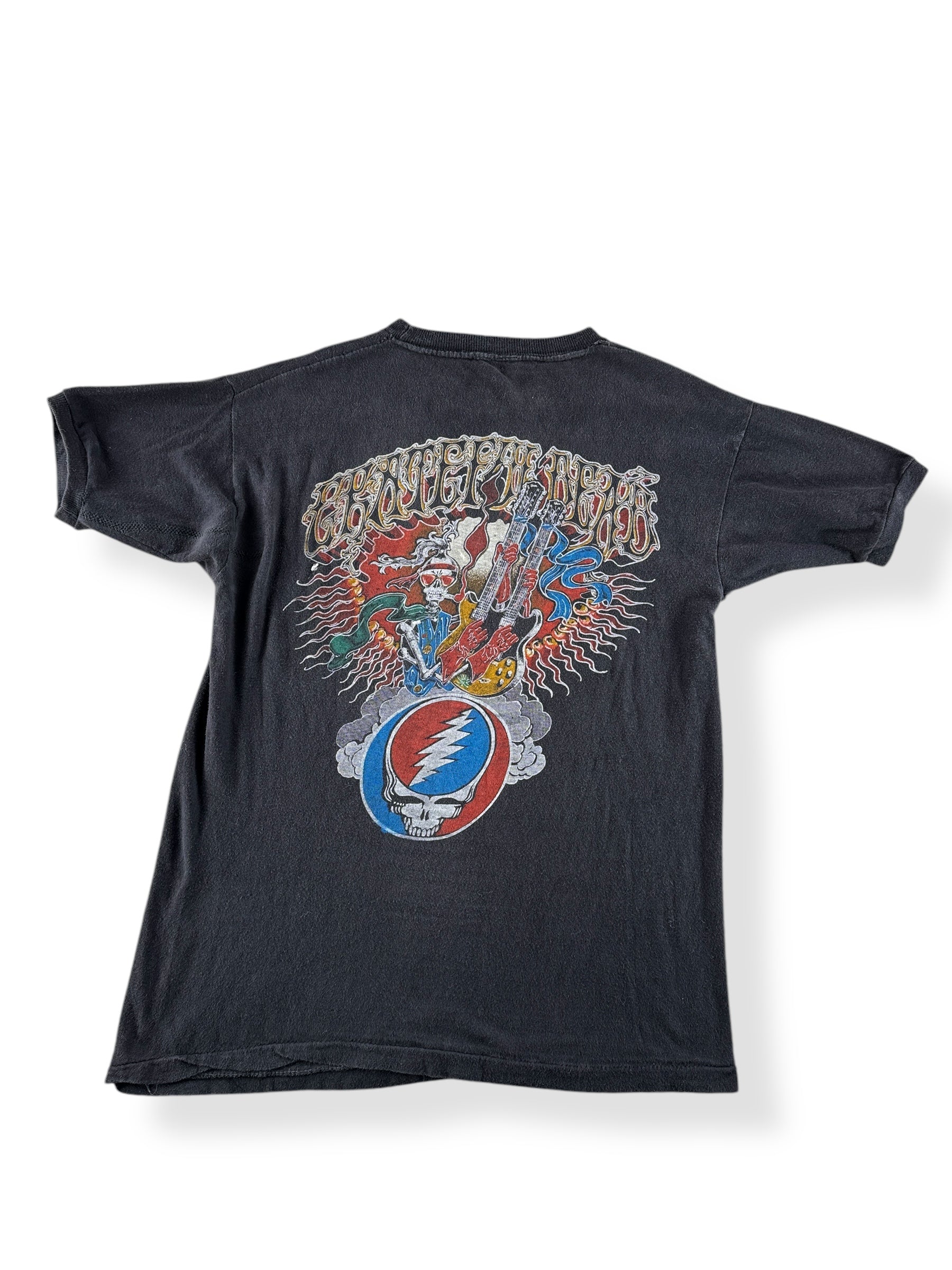 Back of Vintage Repaired 79 Live Grateful Dead Two Sided Bertha Tee SZ M