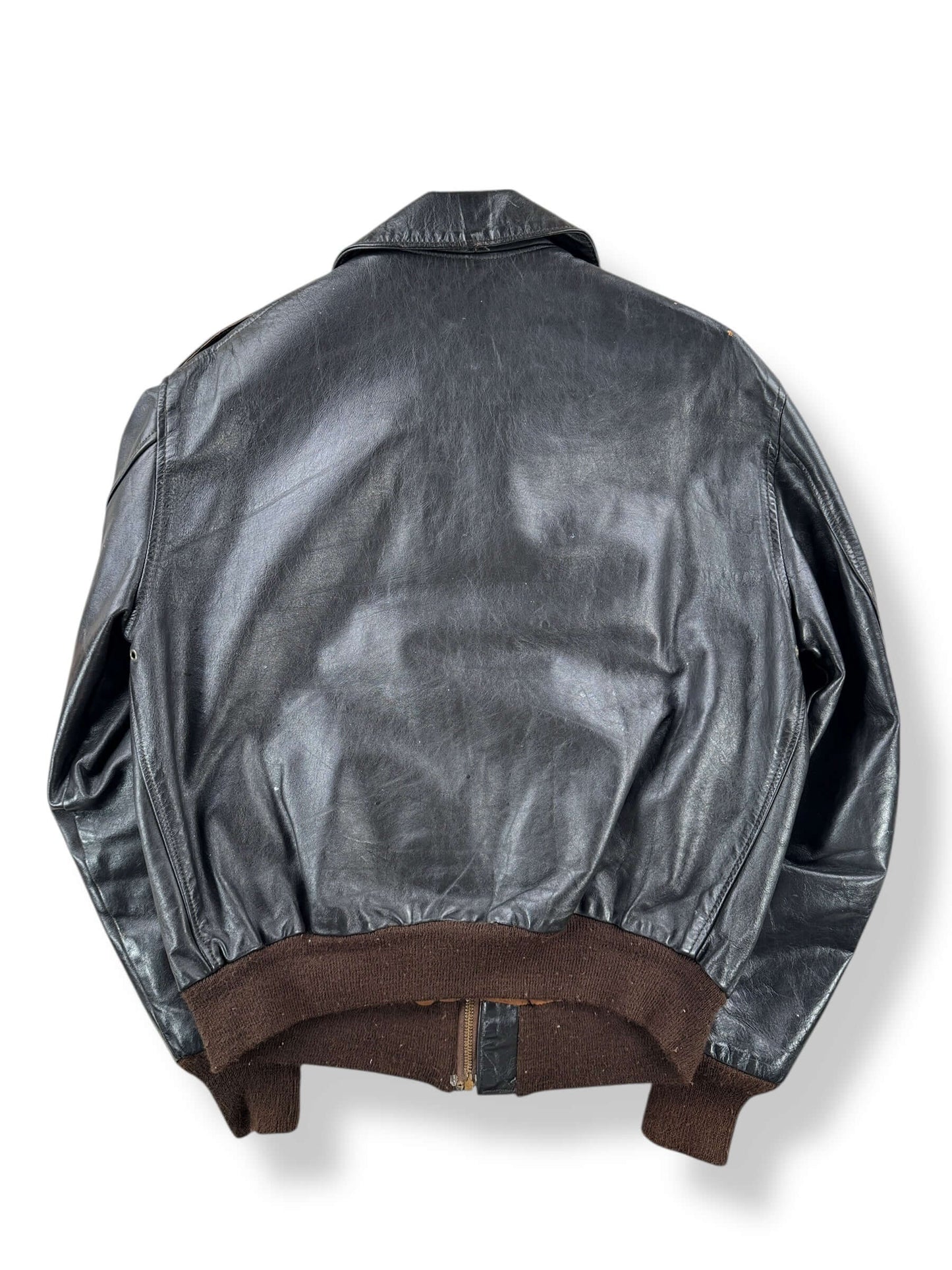 Back of Vintage Avirex A-2 Jacket SZ L