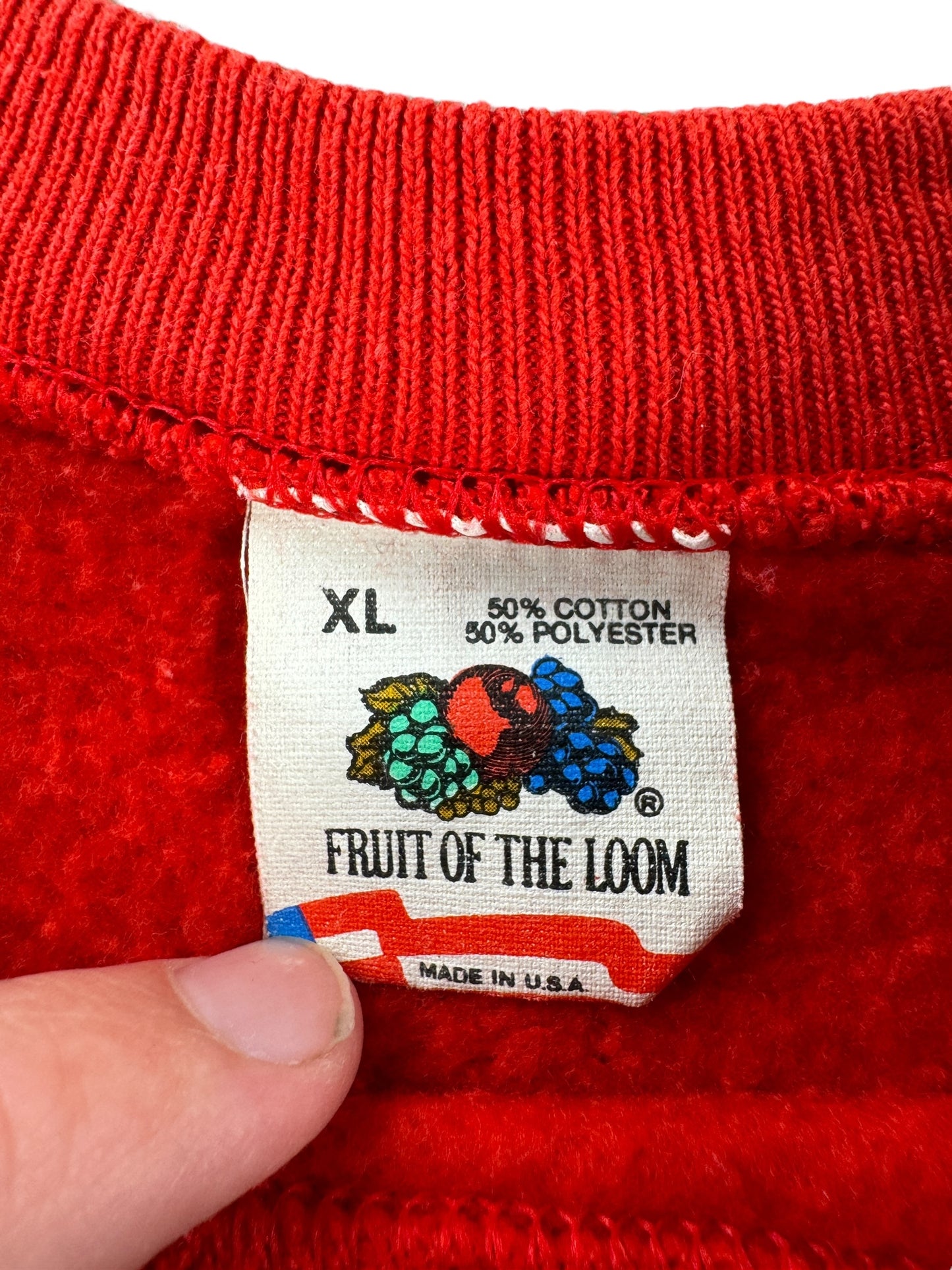 Tag on Vintage Red Duck Head Sweatshirt SZ L
