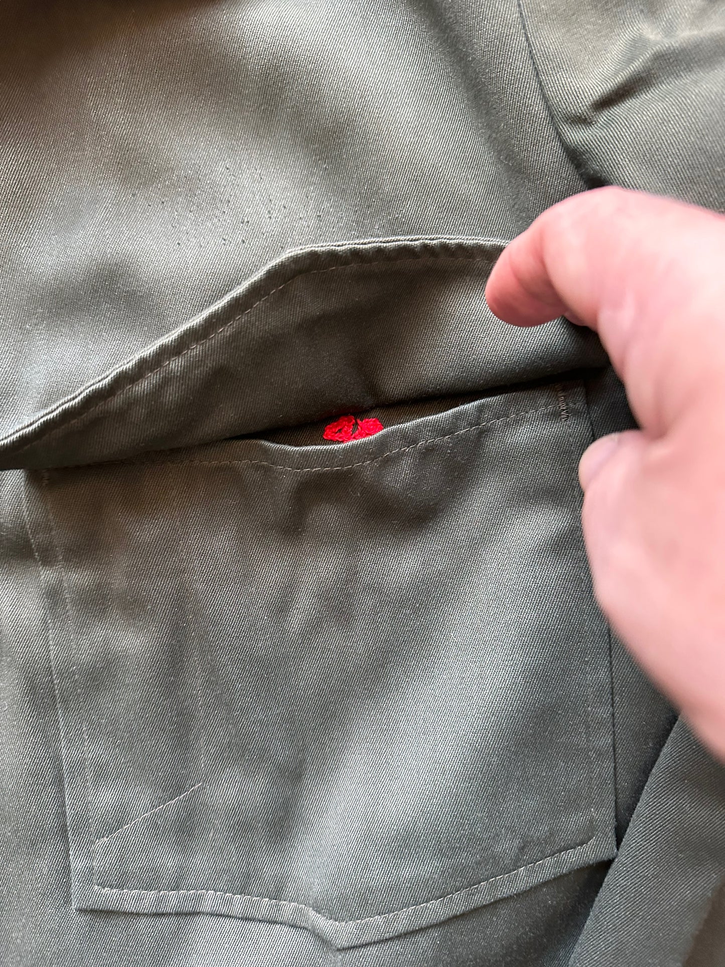 Sizing in Pocket of Vintage Day's Gas Station Jacket SZ 48 | Vintage Workwear Jacket Seattle | Seattle Vintage Clothing