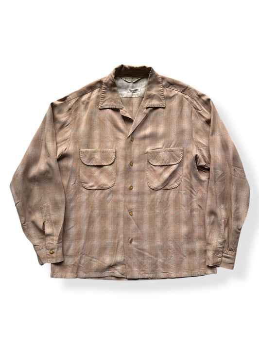 Front of Sportsman Flap Pocket Rayon Shirt SZ M