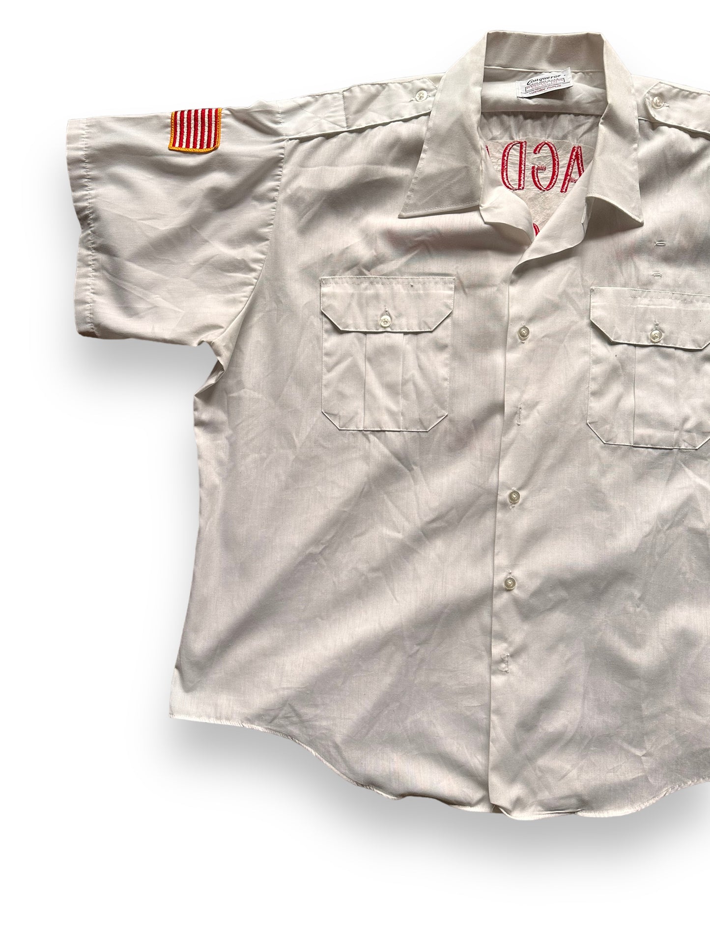 front right of Vintage Bagdad Legion of Honor Bowling Shirt SZ XXL | Vintage Bowling Shirt Seattle | Barn Owl Vintage Seattle