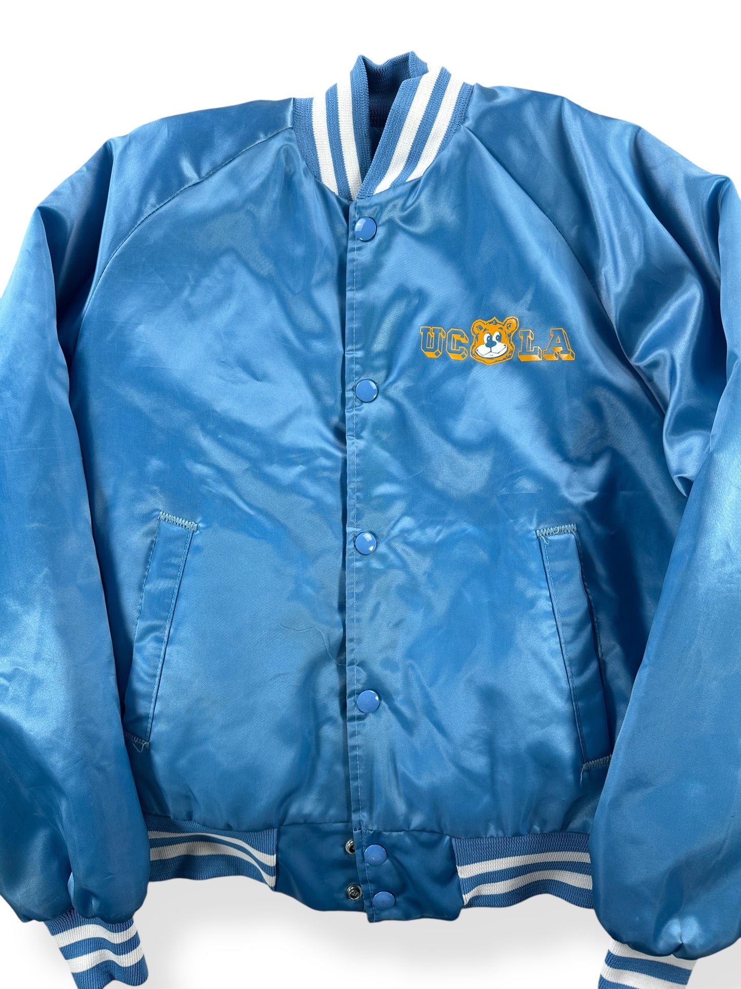 Front Close Up of Vintage Kids UCLA Bruins Chalk Line Jacket SZ 14/16