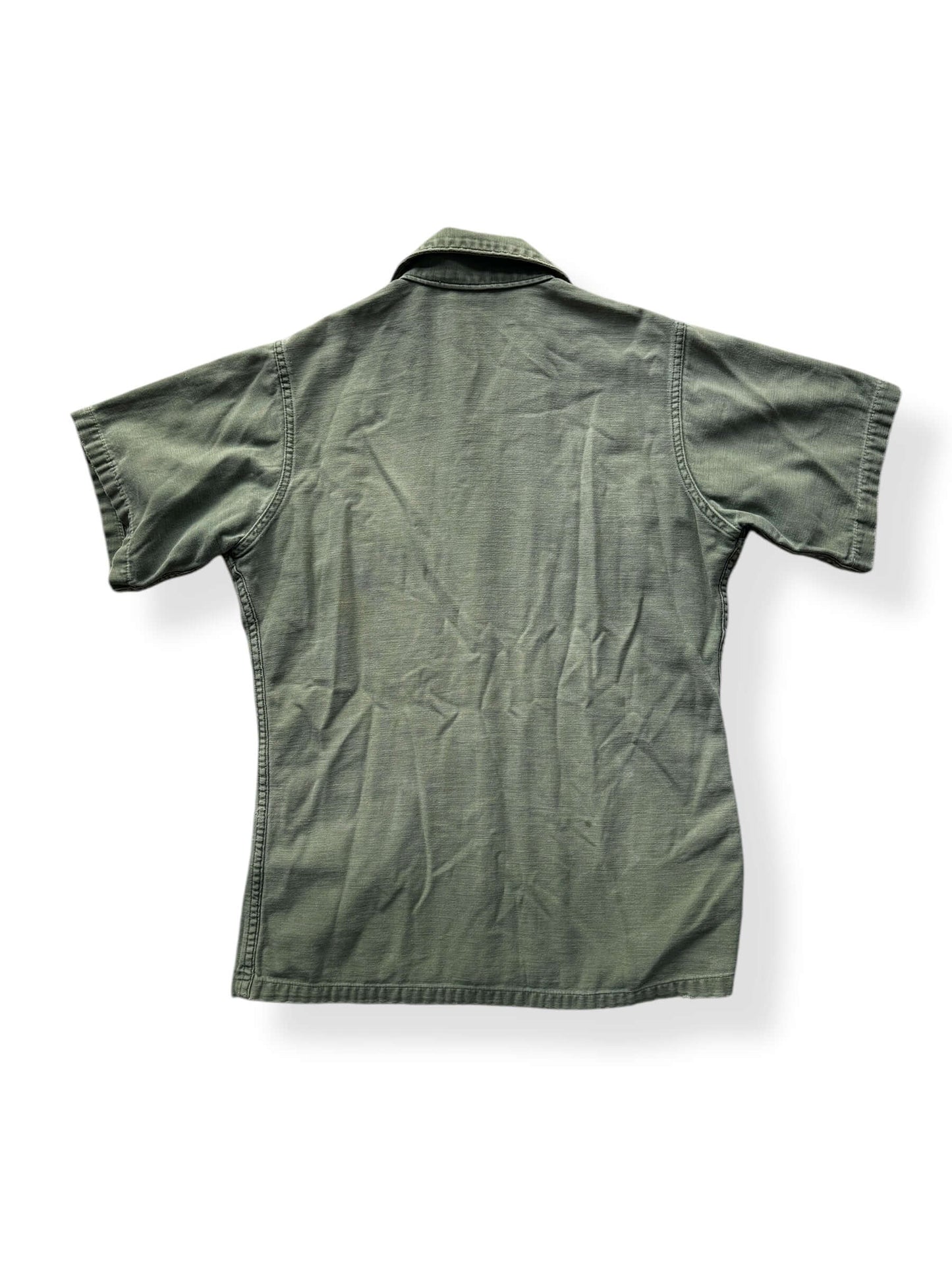 Back of Vintage Seabees OG-107 Sateen Top SZ M