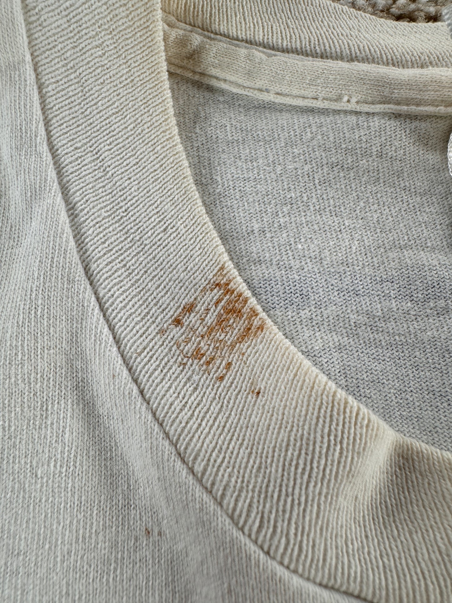 Stain on Collar on Vintage Ford AOP Tee SZ XL AS IS