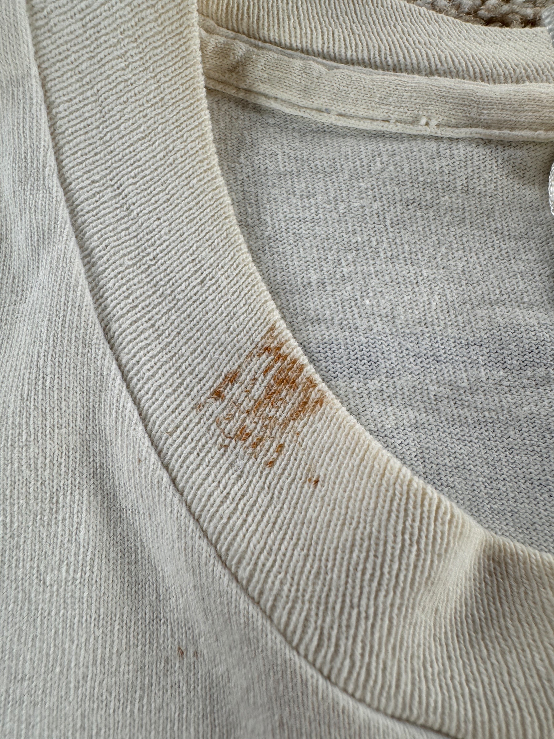 Stain on Collar on Vintage Ford AOP Tee SZ XL AS IS